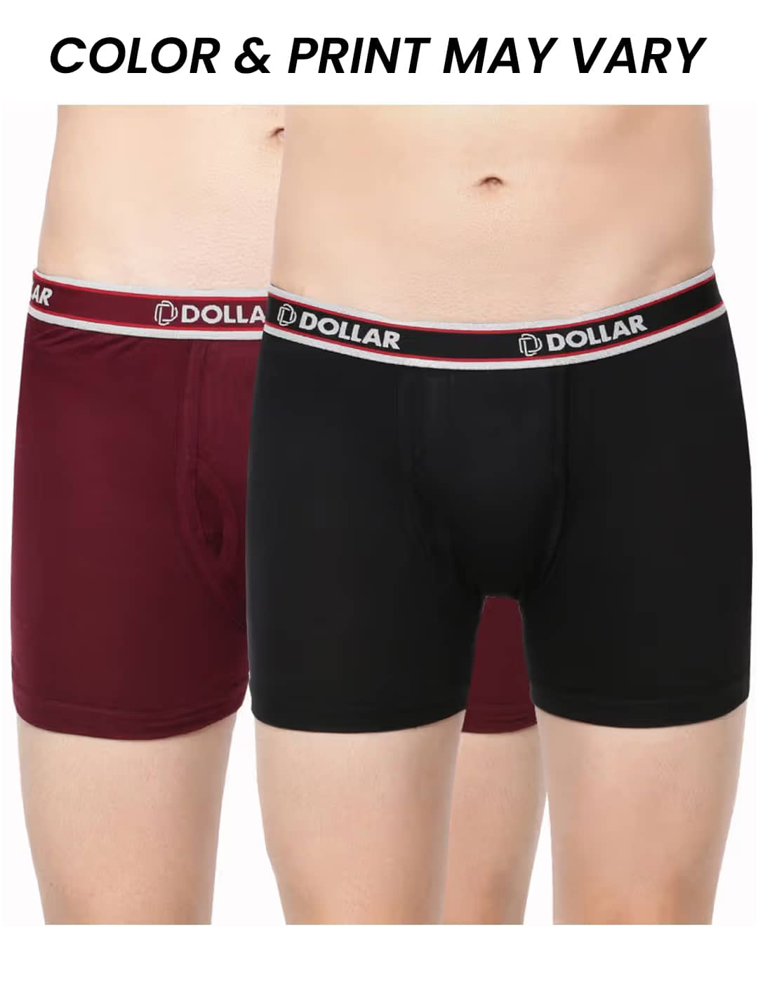 Dollar Bigboss Men's Pack of 2 Solid Combed Cotton Interlock Trunk (Colour May Vary)