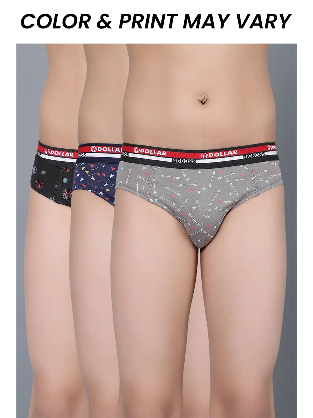     			Dollar Bigboss Pack of 3 Boys Cotton Blend Briefs ( Multi Color )
