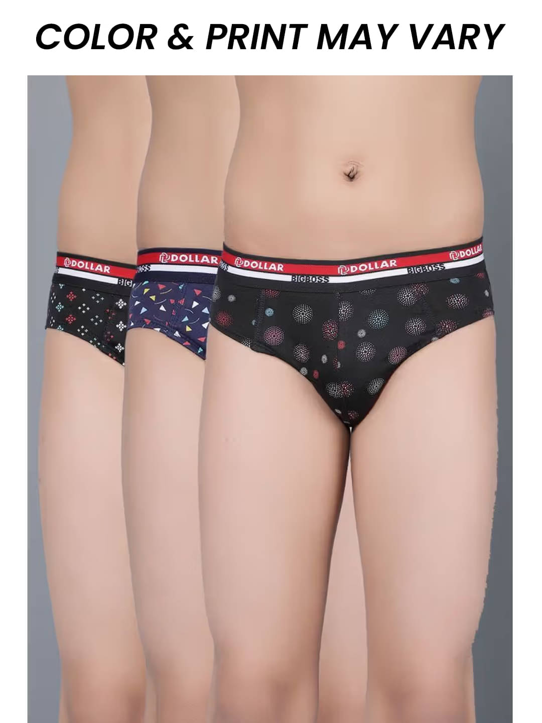     			Dollar Bigboss Pack of 3 Boys Cotton Blend Briefs ( Multi Color )