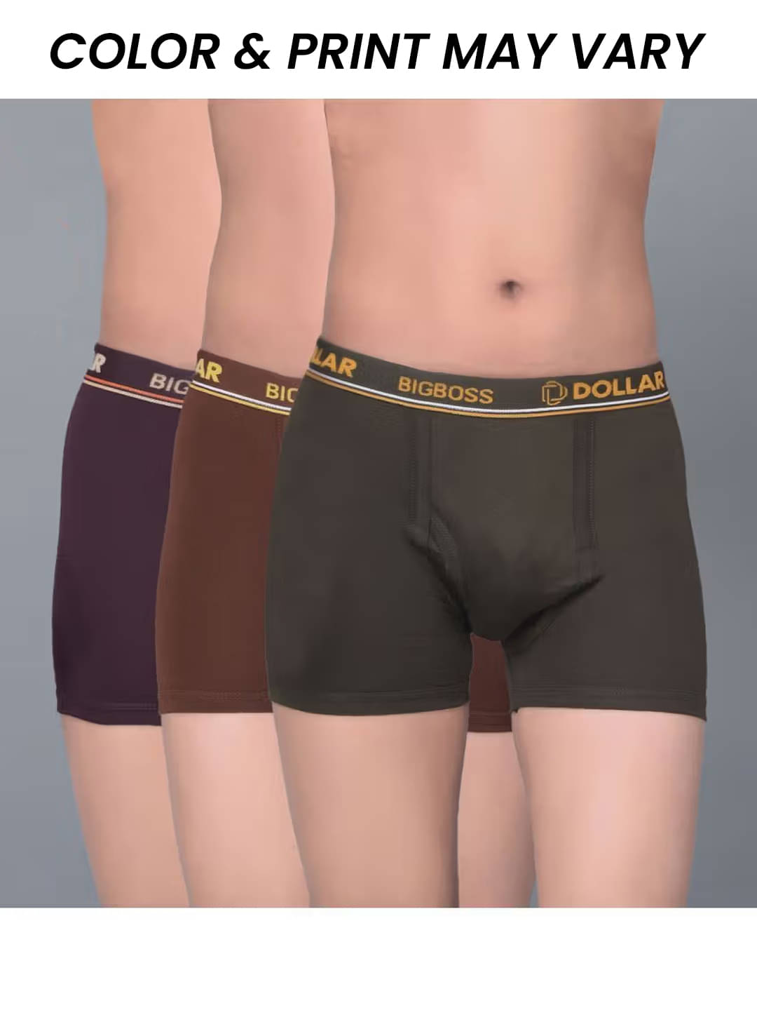     			Dollar Bigboss Pack of 3 Boys Cotton Blend Trunks ( Multi Color )