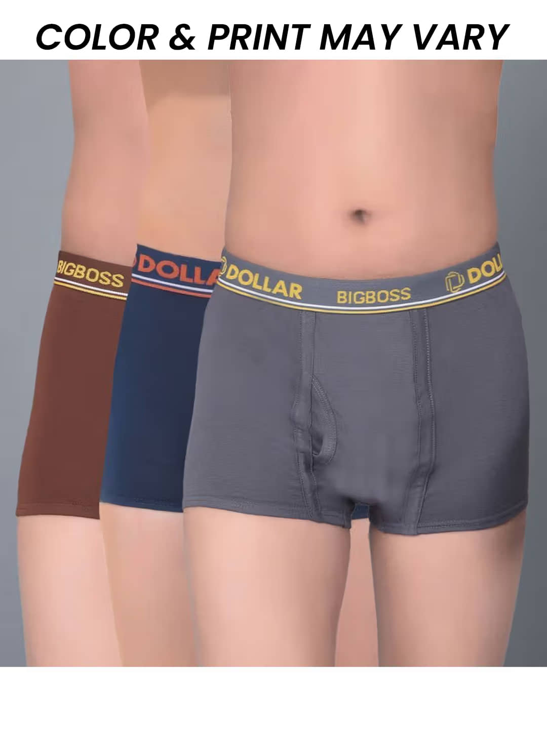 Dollar Bigboss Pack of 3 Boys Cotton Blend Trunks ( Multi Color ) - Nightwear & Loungewear | Buy online on ZillyBuy