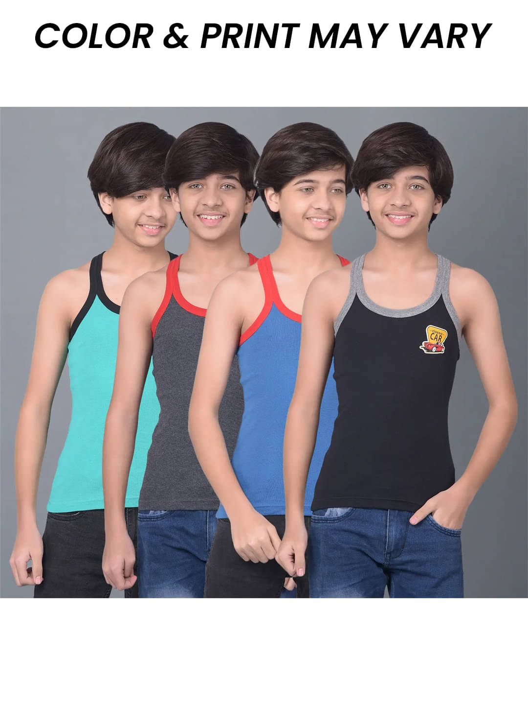     			Dollar Bigboss Pack of 4 Boys Cotton Blend ( Multi Color )