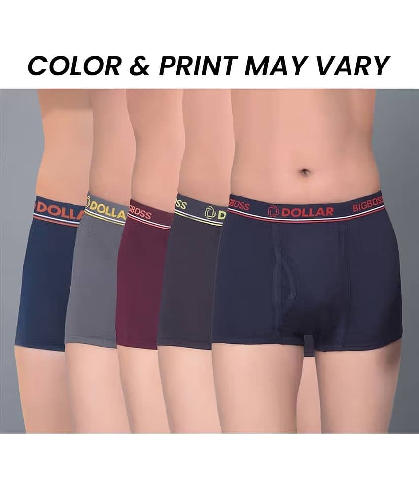 Dollar Bigboss Pack of 5 Boys Cotton Blend Trunks ( Multi Color ) - Nightwear & Loungewear | Buy online on ZillyBuy
