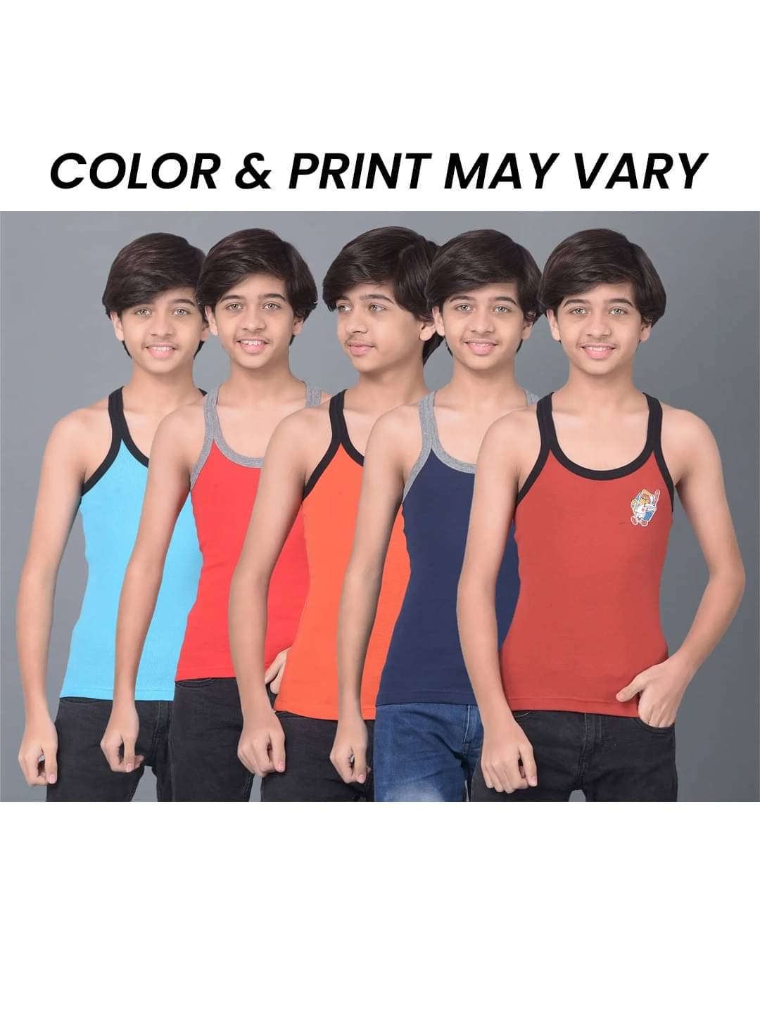 Dollar Bigboss Pack of 5 Boys Cotton Blend ( Multi Color )     			Dollar Bigboss Pack of 5 Boys Cotton Blend ( Multi Color )