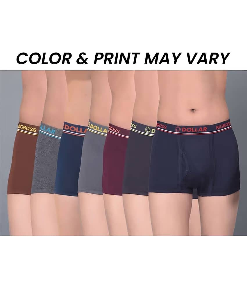 Dollar Bigboss Pack of 7 Boys Cotton Blend Trunks ( Multi Color ) - Nightwear & Loungewear | Buy online on ZillyBuy