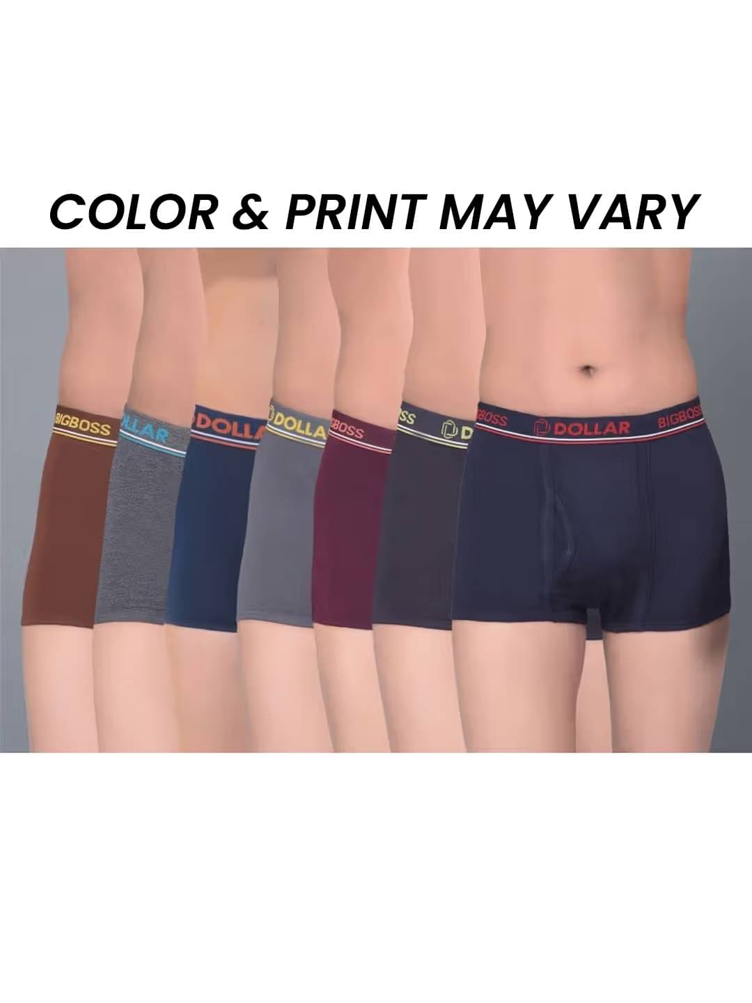     			Dollar Bigboss Pack of 7 Boys Cotton Blend Trunks ( Multi Color )