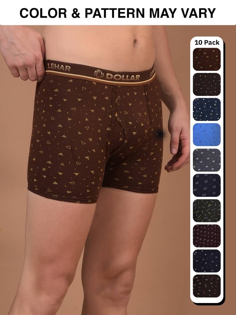 Dollar Pack of 10 Cotton Blend Trunks For Men's ( Multicolor15 ) Dollar Pack of 10 Cotton Blend Trunks For Men's ( Multicolor15 )
