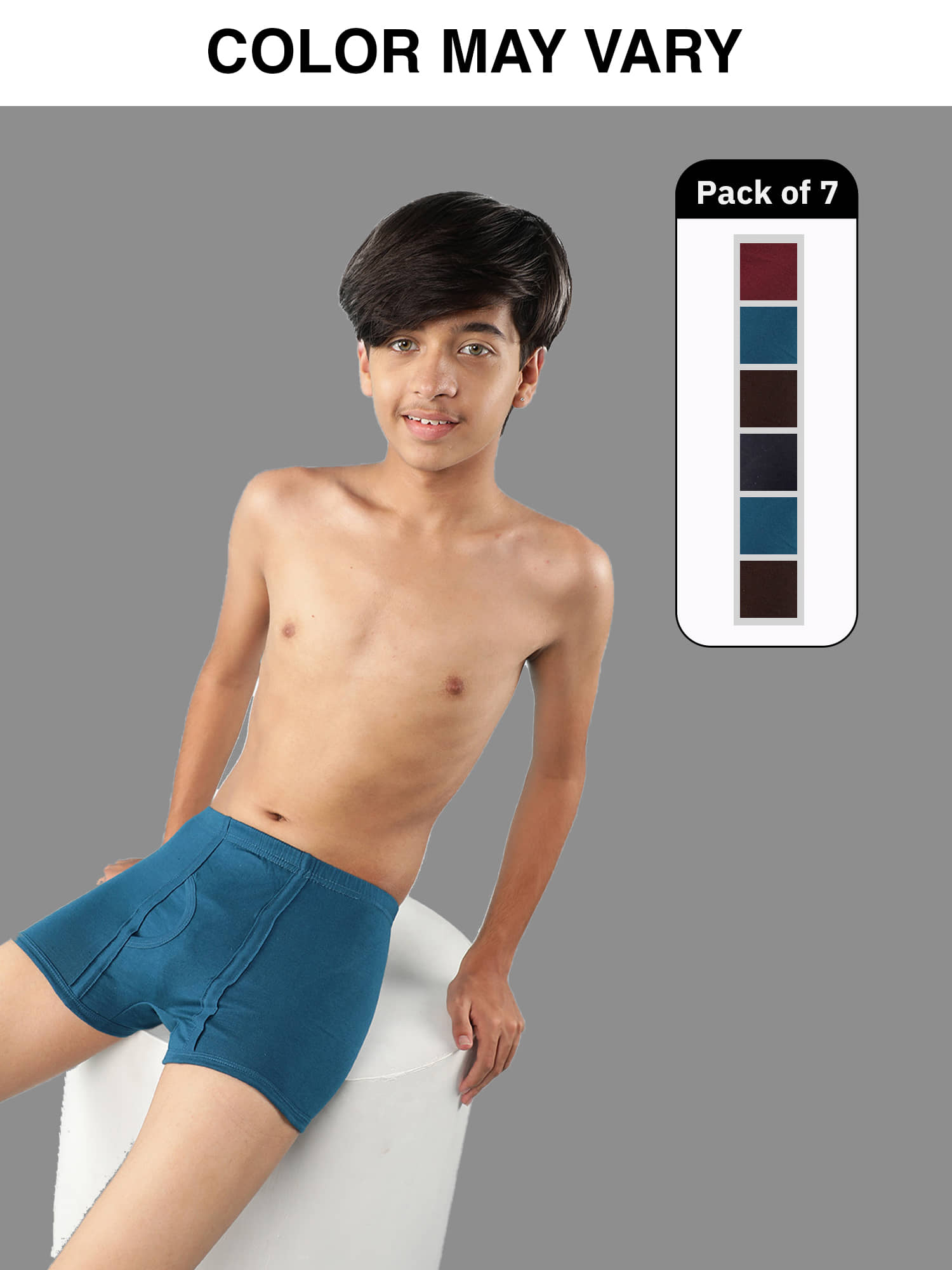 Dollar lehar Pack of 7 Boys Cotton Trunks ( Multicolor 11 ) - Nightwear & Loungewear | Buy online on ZillyBuy