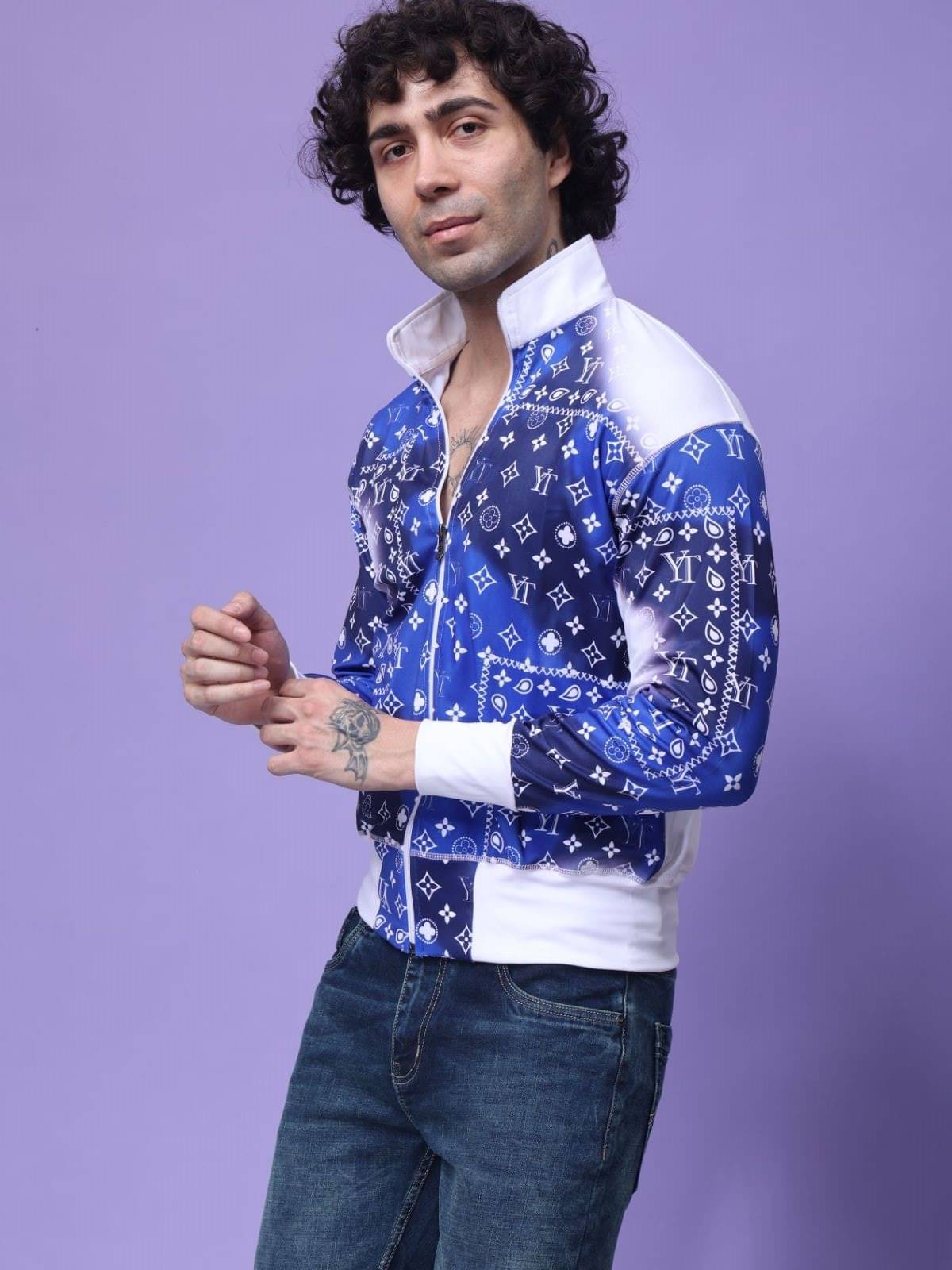 FLIRTY SOUL Polyester Men's Casual Jacket - Blue ( Pack of 1 )     			FLIRTY SOUL Polyester Men's Casual Jacket - Blue ( Pack of 1 )