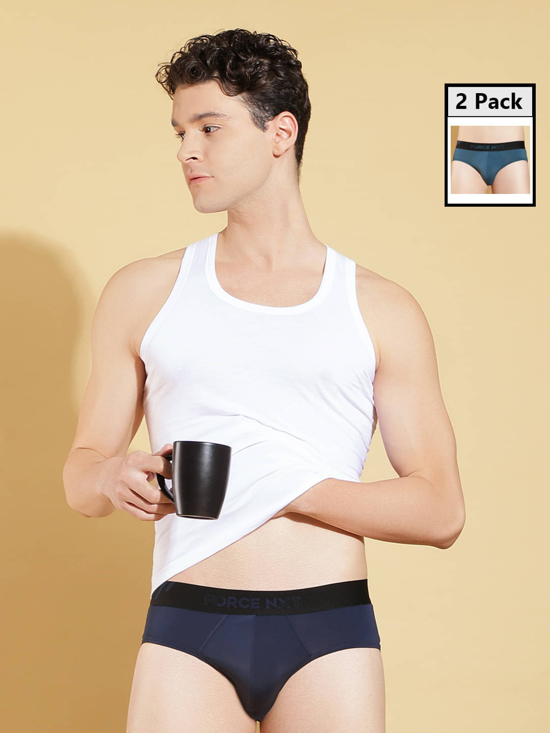 Force NXT Pack of 2 Cotton Briefs For Men's ( Multicolor6 ) Force NXT Pack of 2 Cotton Briefs For Men's ( Multicolor6 )