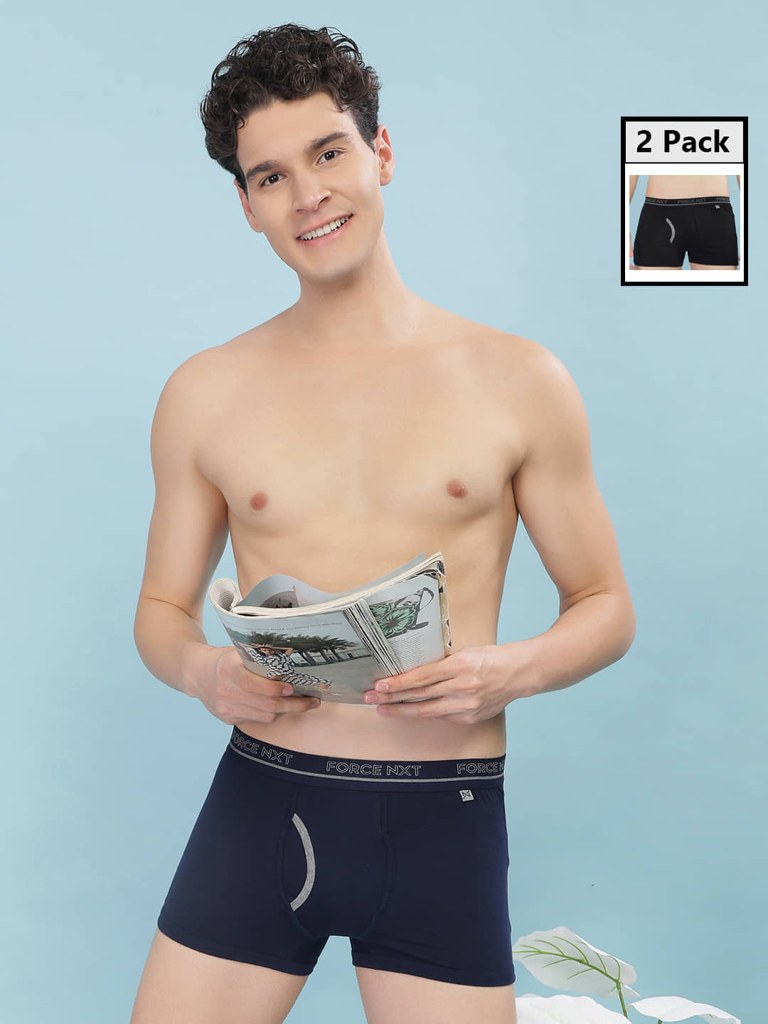 Force NXT Pack of 2 Cotton Briefs For Men's ( Multicolor )