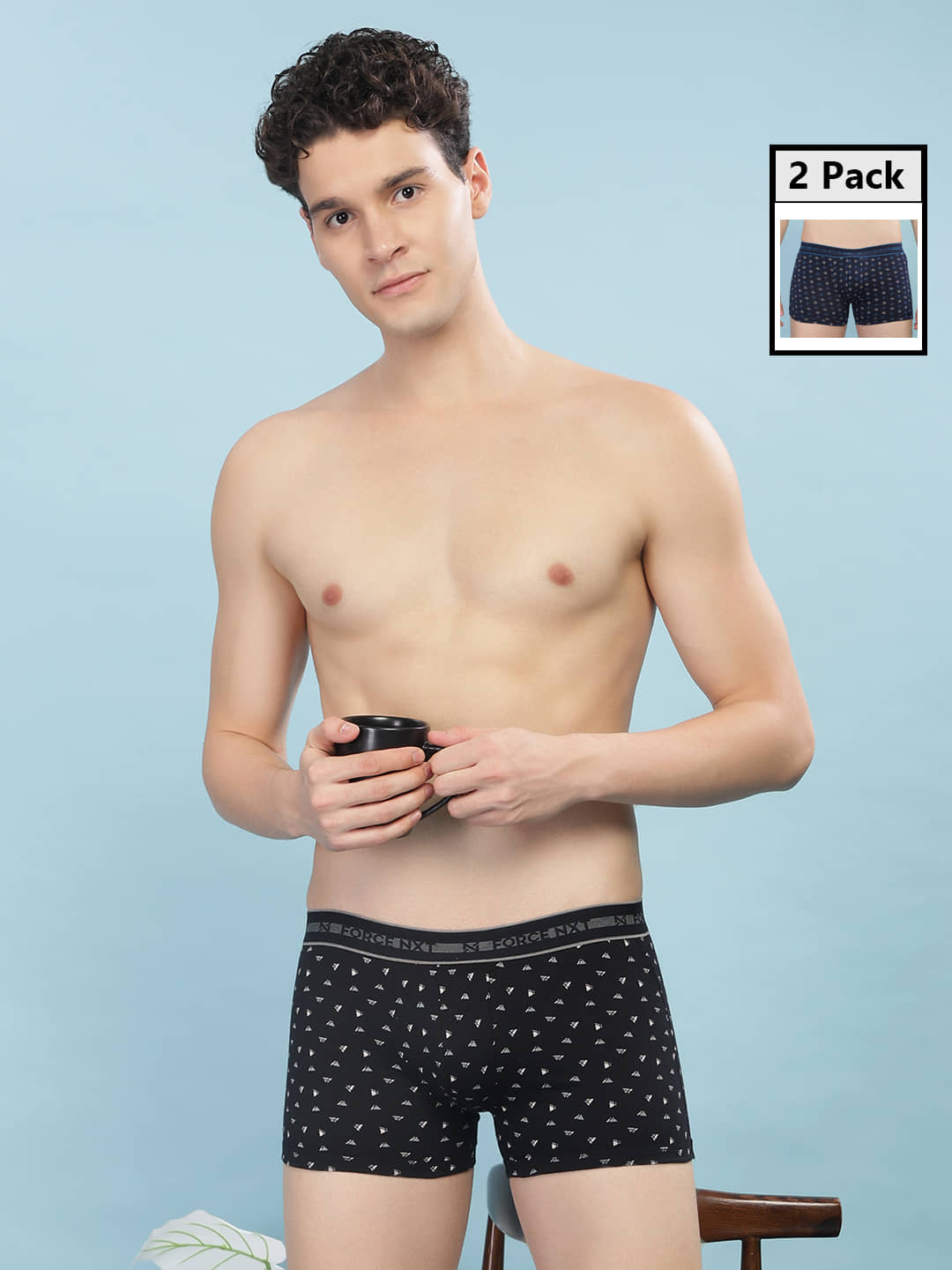 Force NXT Pack of 2 Cotton Trunks For Men's ( Multicolor )