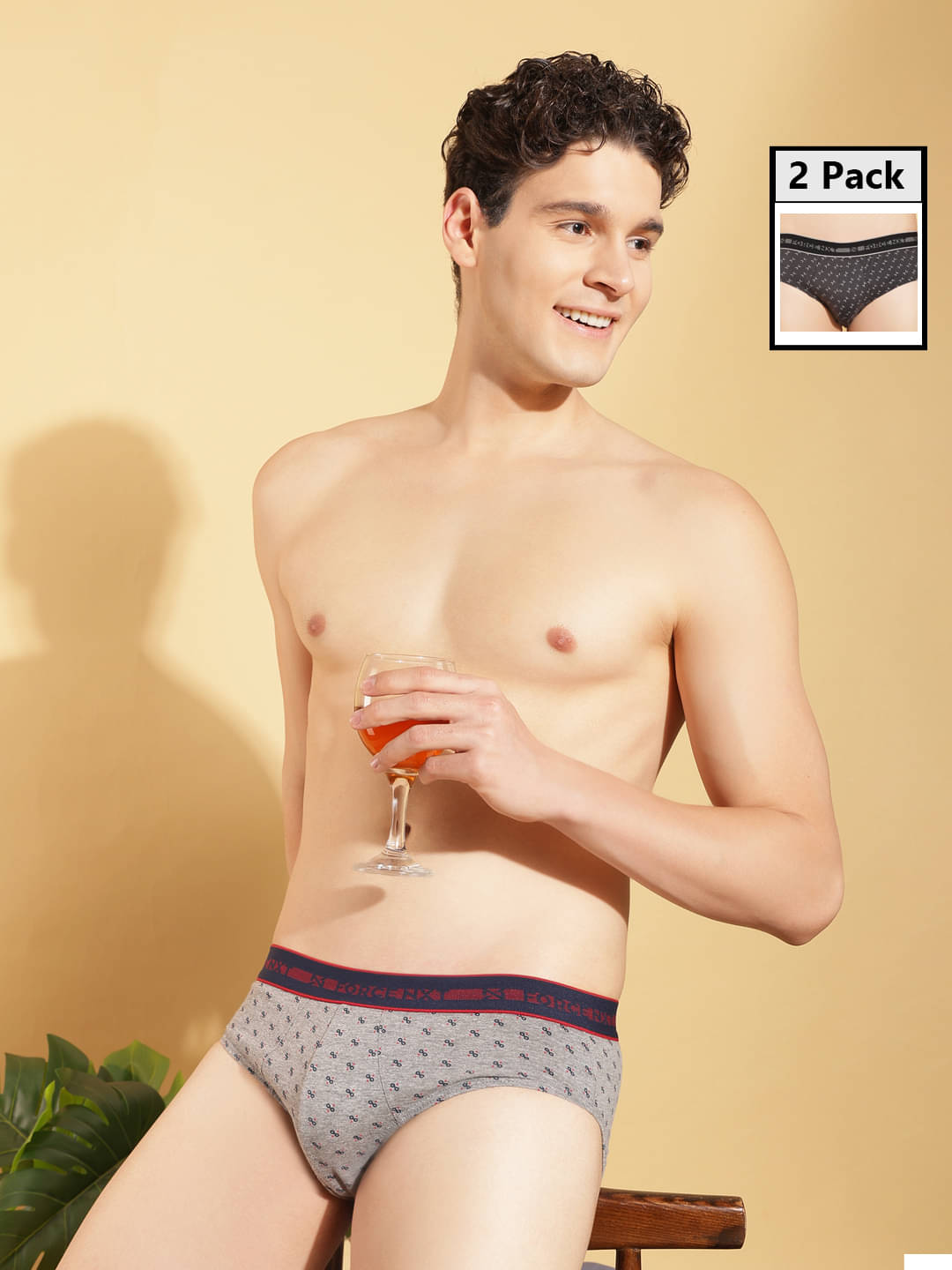 Force NXT Pack of 2 Cotton Briefs For Men's ( Multicolor ) Force NXT Pack of 2 Cotton Briefs For Men's ( Multicolor )