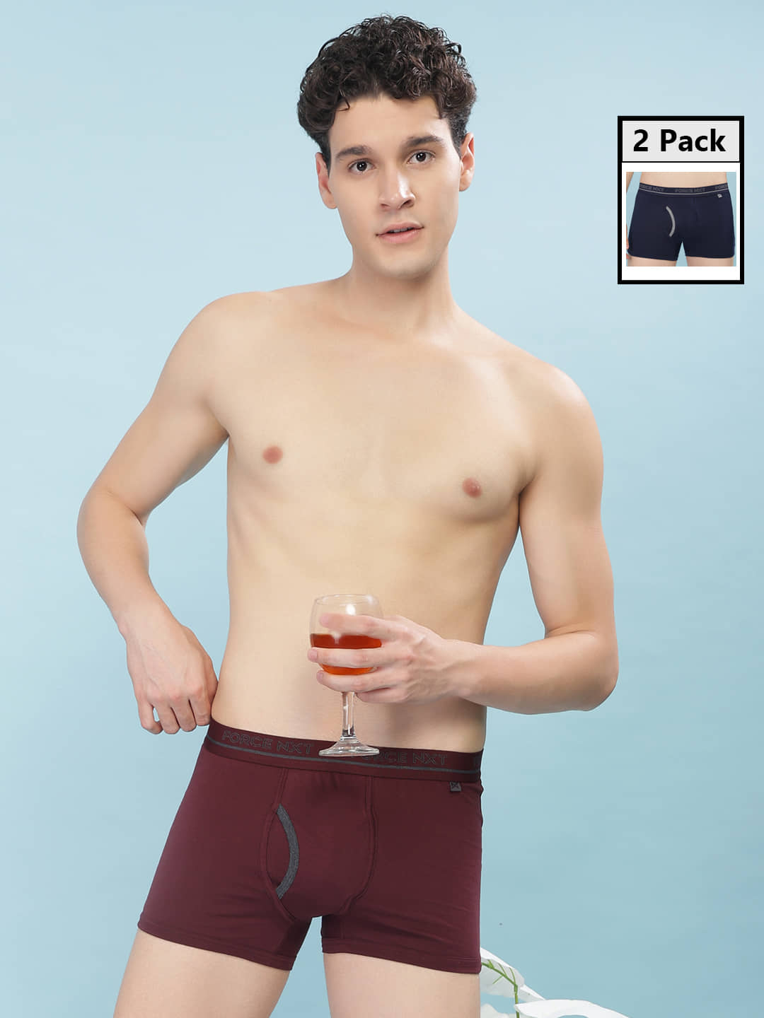 Force NXT Pack of 2 Cotton Trunks For Men's ( Multicolor )