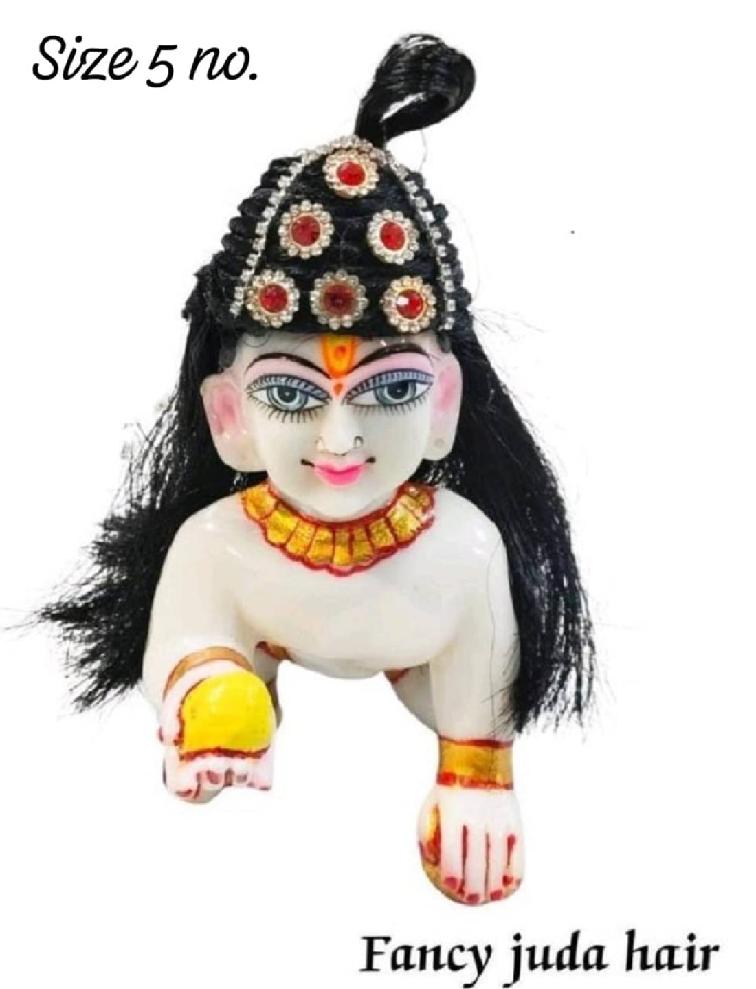     			Foxdean Pooja Mala LADDU GOPAL JUDA HAIR 5 NO ( Pack of 1 )