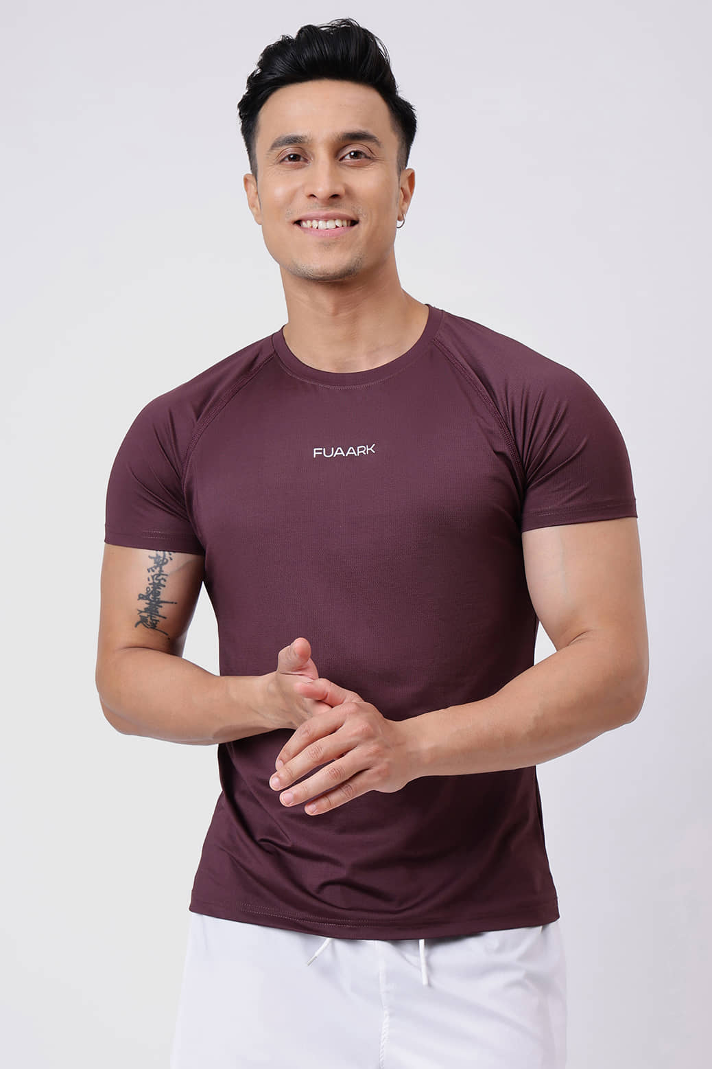 Fuaark Purple Polyester Slim Fit Men's Sports T-Shirt ( Pack of 1 )