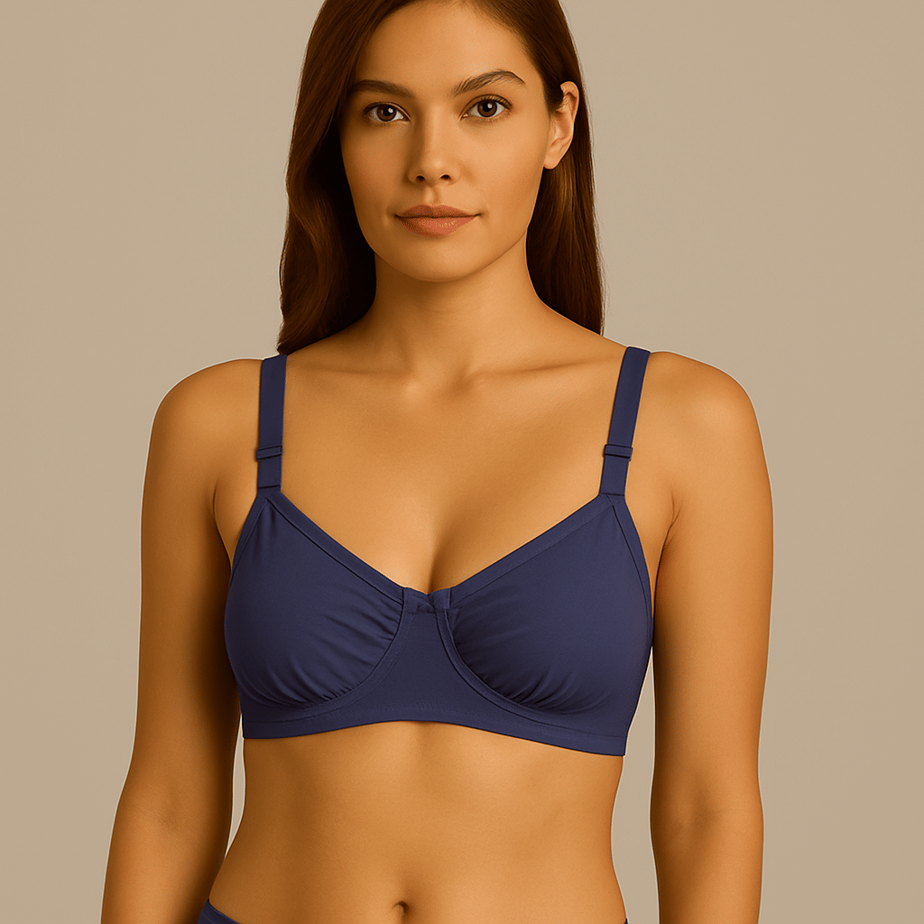     			HERBLOURE Pack of 1 Lycra Non Padded Everyday Bra For Women ( Blue )