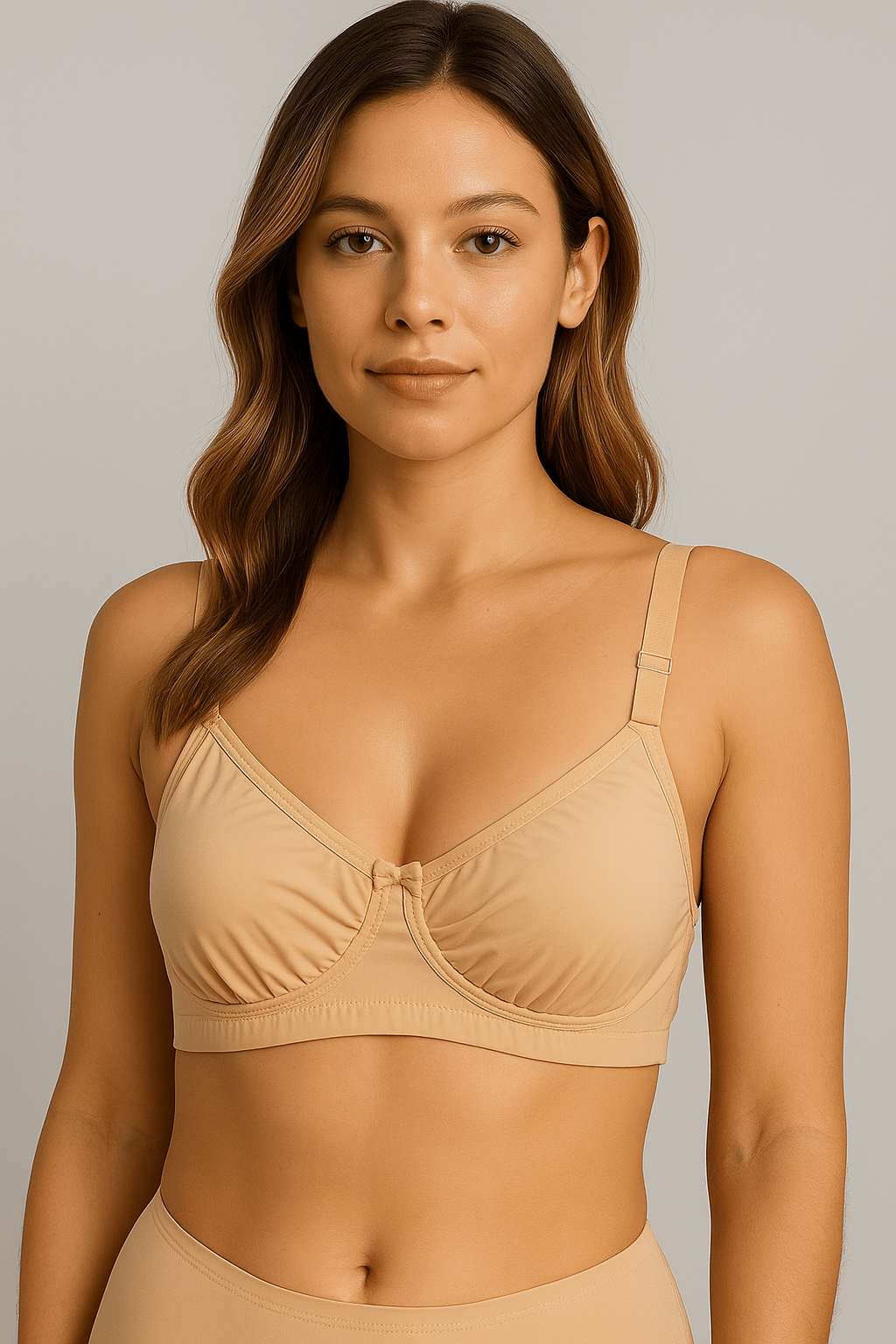 HERBLOURE Pack of 1 Lycra Non Padded Everyday Bra For Women ( Beige ) HERBLOURE Pack of 1 Lycra Non Padded Everyday Bra For Women ( Beige )
