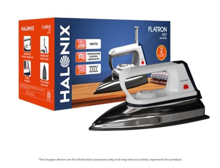     			Halonix Flatron Neo Flatron Neo Dry 600W White 600 watt Dry Iron