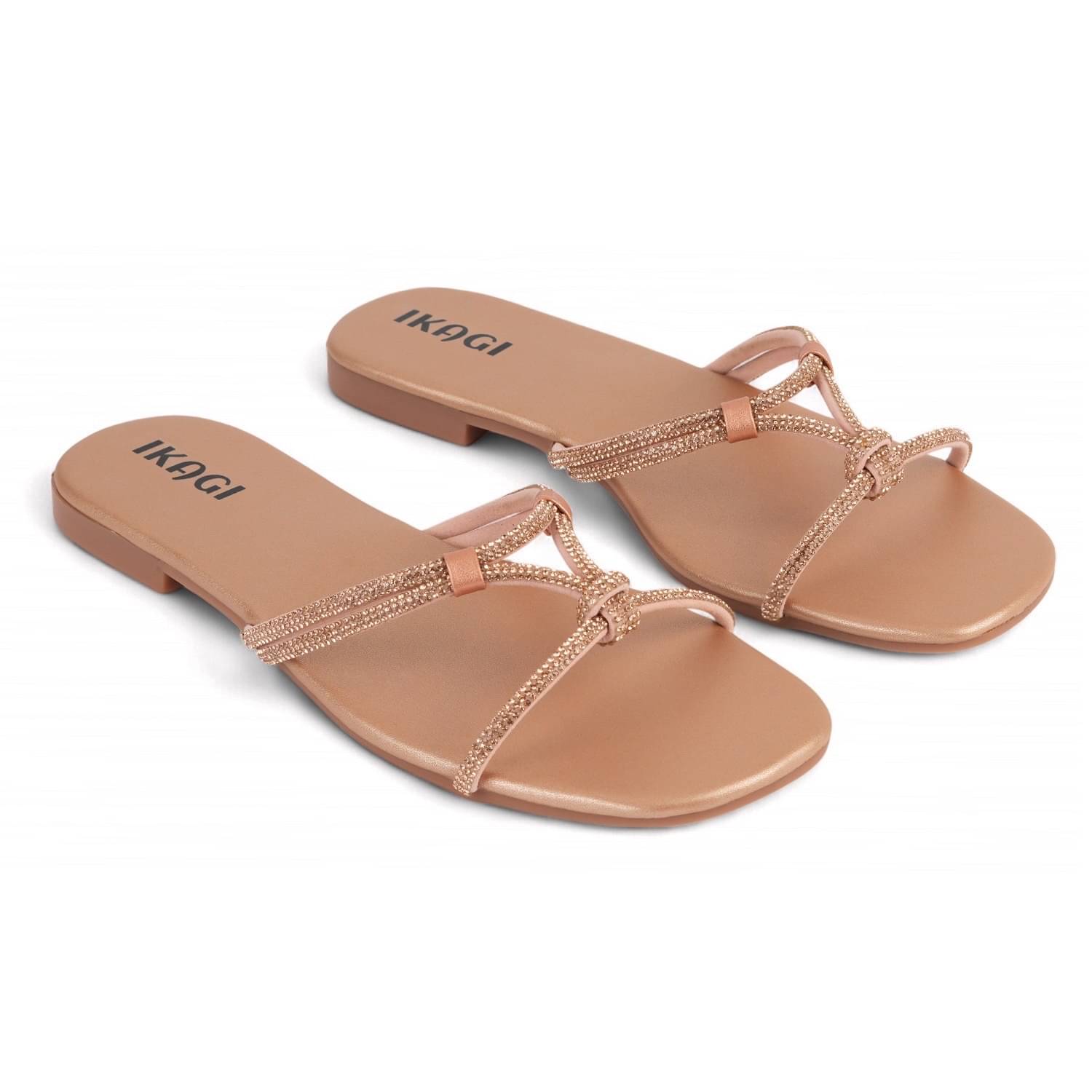     			IKAGI Rose Gold Women's Flats