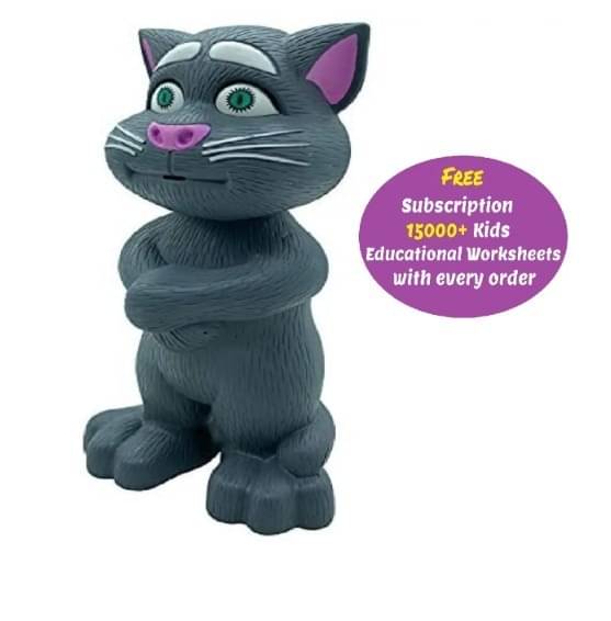     			Intelligent Talking Tom Cat, Speaking Robot Cat Repeats What You Say, Touch Recording Rhymes and Songs, Musical Cat Toy for Kids (Grey)
