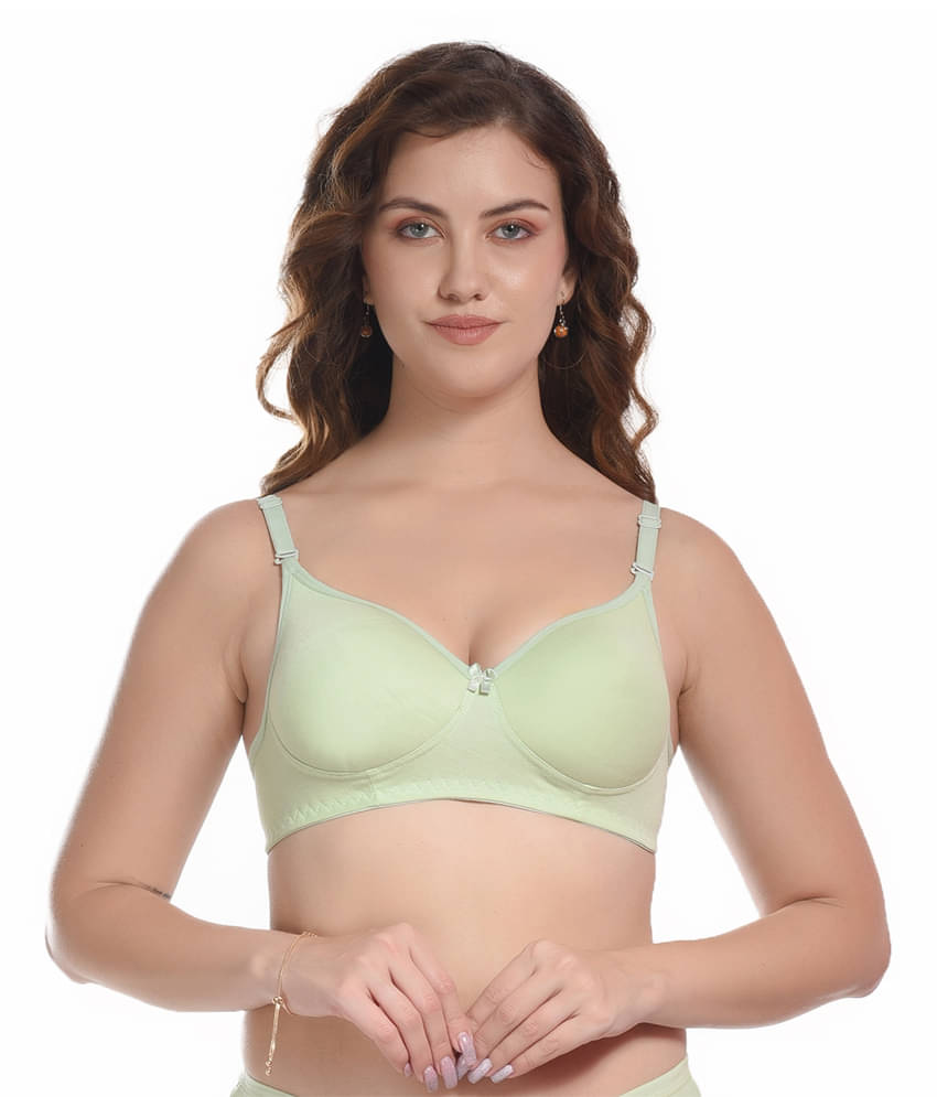     			LEORBIX Pack of 1 Cotton Blend Lightly Padded Everyday Bra For Women ( Peach )