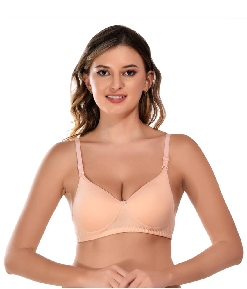    			LEORBIX Pack of 1 Cotton Blend Lightly Padded Everyday Bra For Women ( Yellow )