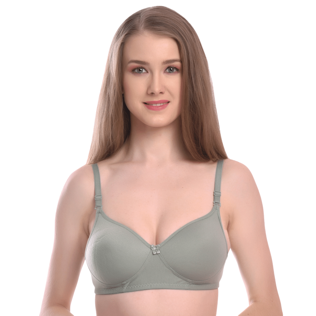     			LEORBIX Pack of 1 Cotton Blend Lightly Padded Everyday Bra For Women ( Green )
