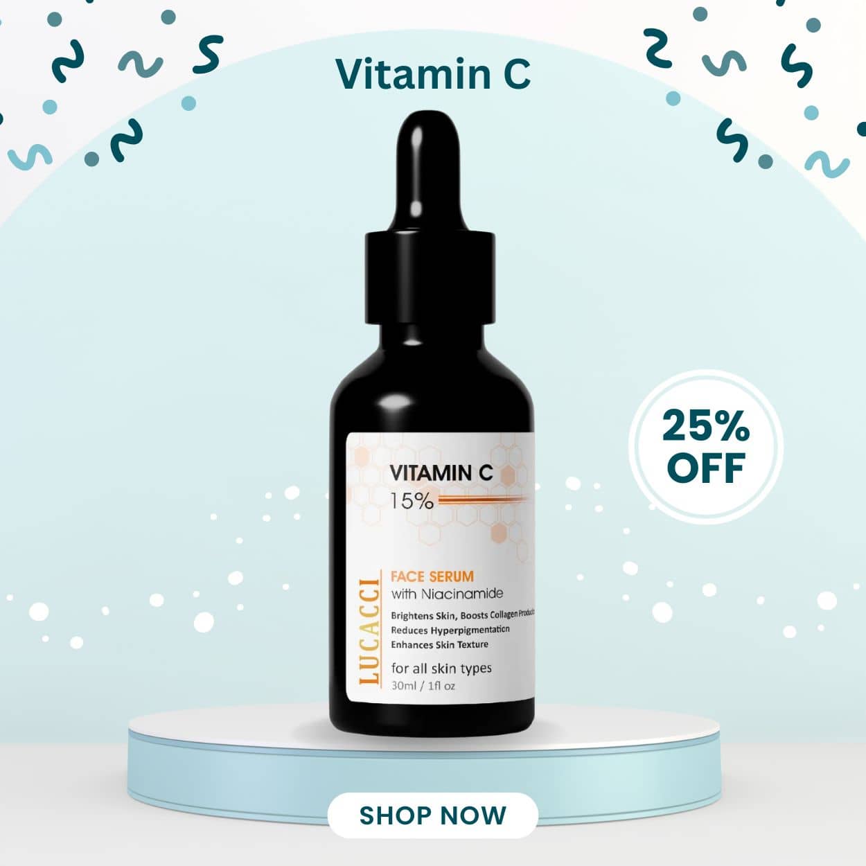 LUCACCI Face Serum Vitamin C Radiant Glow For All Skin Type ( Pack of 1 )