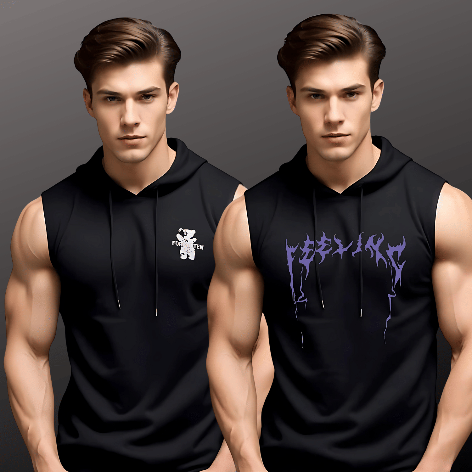 Looks United Pack of 2 Polyester Gym Vest For Men ( Black ) Looks United Pack of 2 Polyester Gym Vest For Men ( Black )