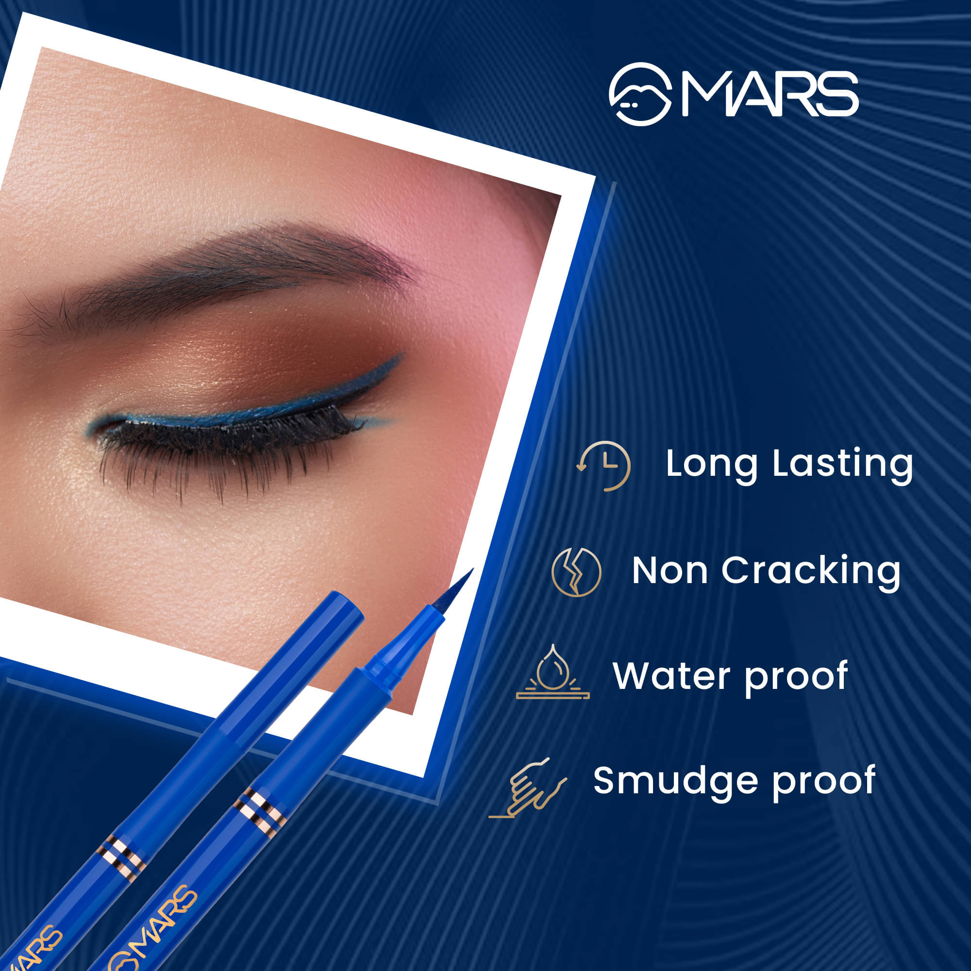     			MARS Ultra Fine Smudge and Water Proof Sketch Eyeliner 1.5 g (Blue)