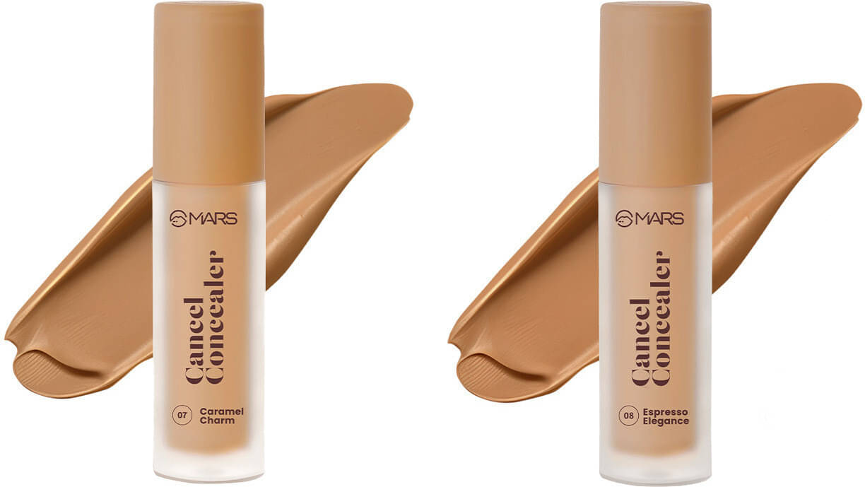 MARS SPF50 PA++++Cancel for Face Makeup with Radiant Natural Finish Concealer (CARAMEL CHARM ,ESPRESSO ELEGANCE, 12 ml) MARS SPF50 PA++++Cancel for Face Makeup with Radiant Natural Finish Concealer (CARAMEL CHARM ,ESPRESSO ELEGANCE, 12 ml)