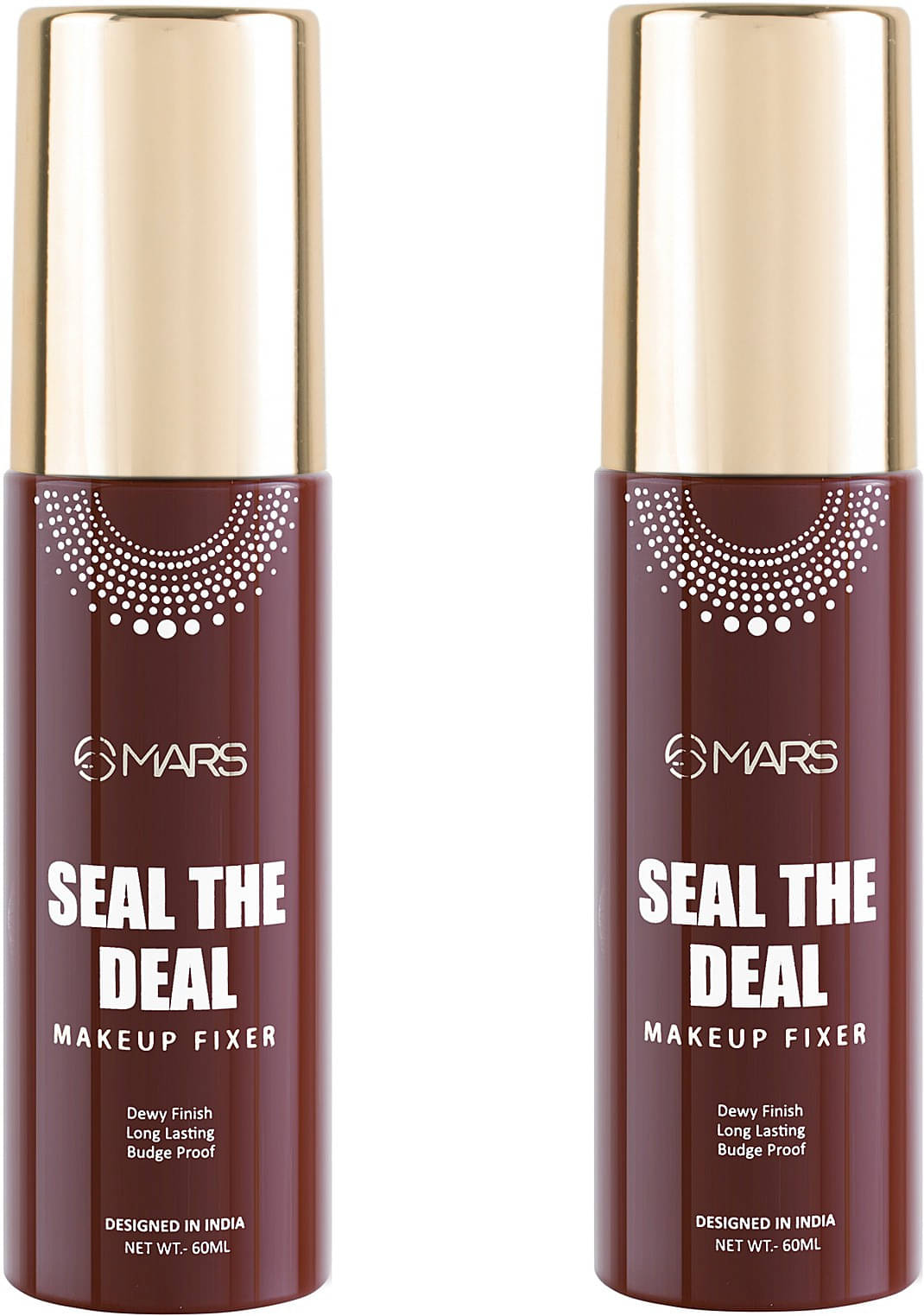     			MARS Long Lasting Budge Proof Oil Free Makeup fixer Seal The Deal Pack Of 2 Primer - 120 ml (Transparent)
