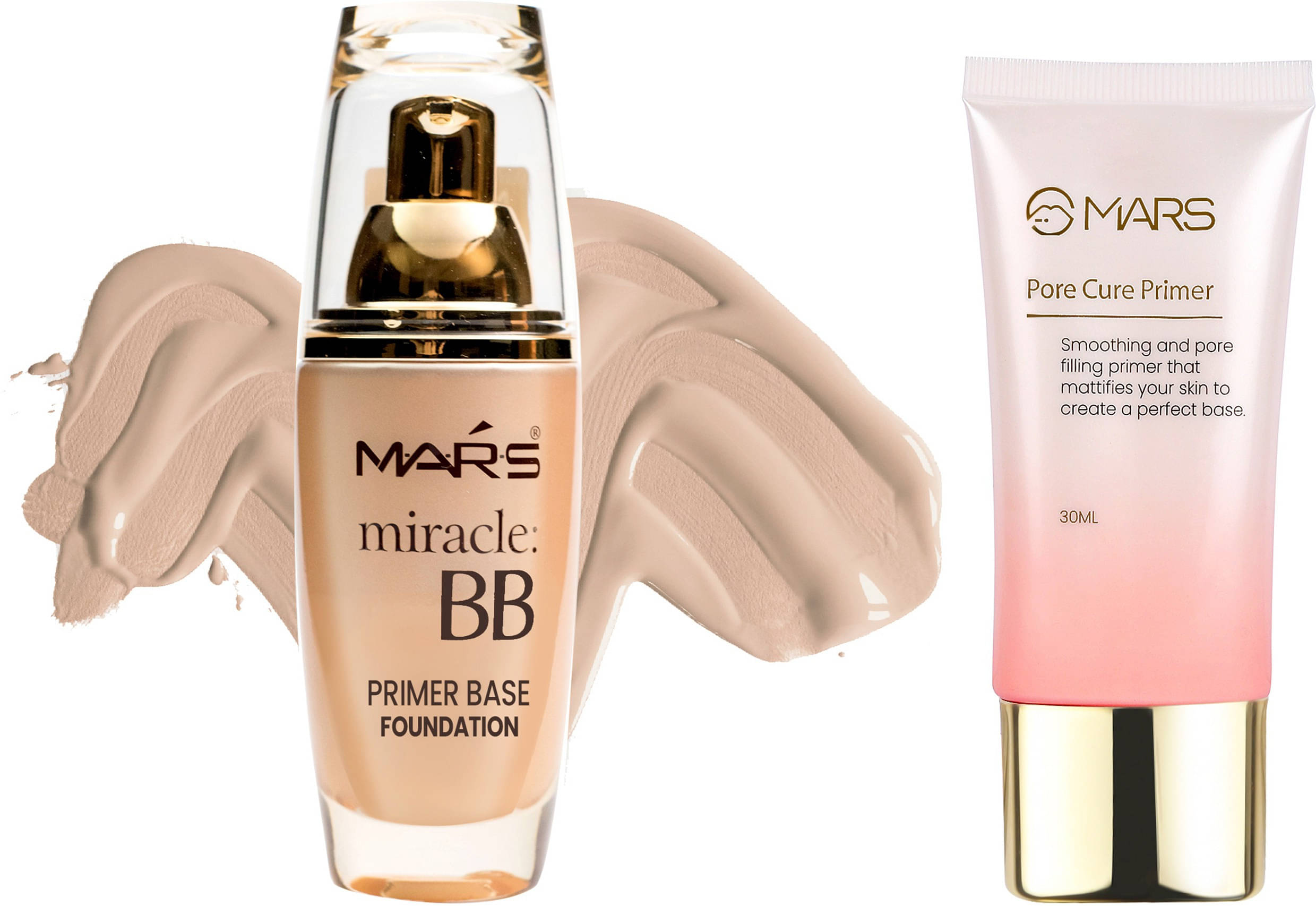 MARS BB Primer Base Foundation Golden Beige With Long Lasting Makeup Primer - 90 ml (Shade-06) MARS BB Primer Base Foundation Golden Beige With Long Lasting Makeup Primer - 90 ml (Shade-06)