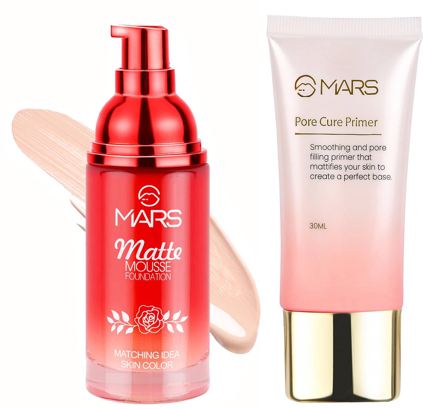     			MARS Matte Mousse Foundation Medium With Long Lasting Prime Primer - 90 ml (Shade-03)