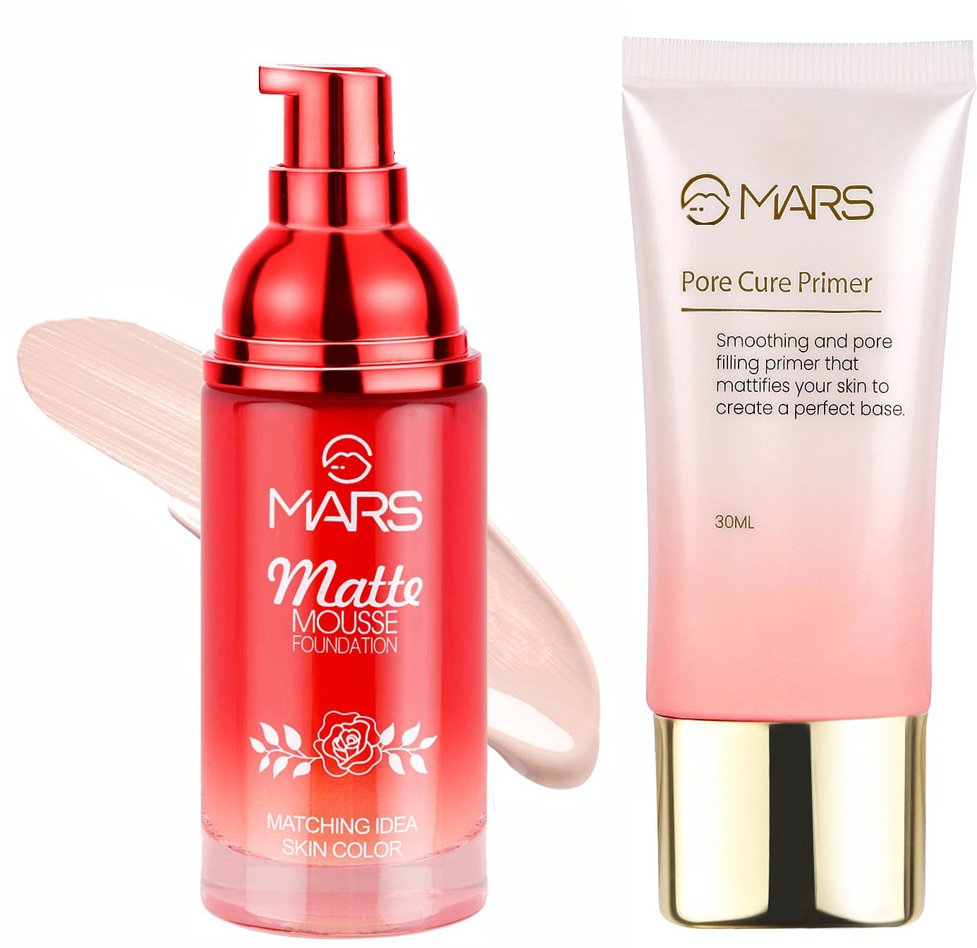     			MARS Matte Mousse Foundation Ivory With Long Lasting Prime Primer - 90 ml (Shade-01)