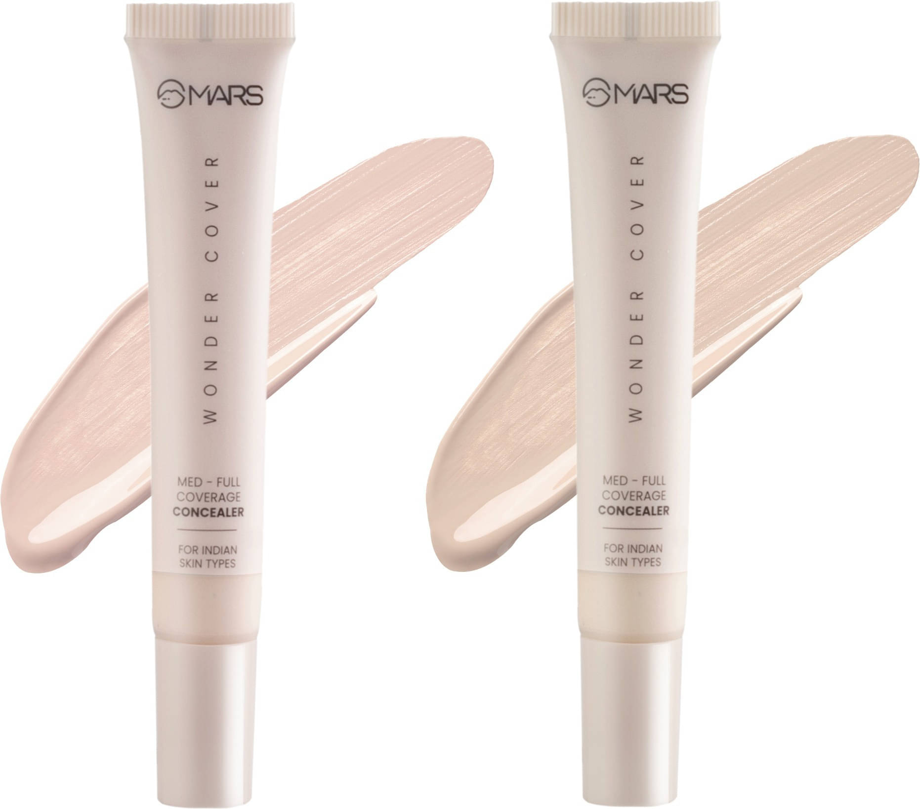 MARS Wonder Cover Long Lasting Liquid Concealer-02+03 Pack Of 2 Concealer (Shade-02+03, 24 ml) MARS Wonder Cover Long Lasting Liquid Concealer-02+03 Pack Of 2 Concealer (Shade-02+03, 24 ml)