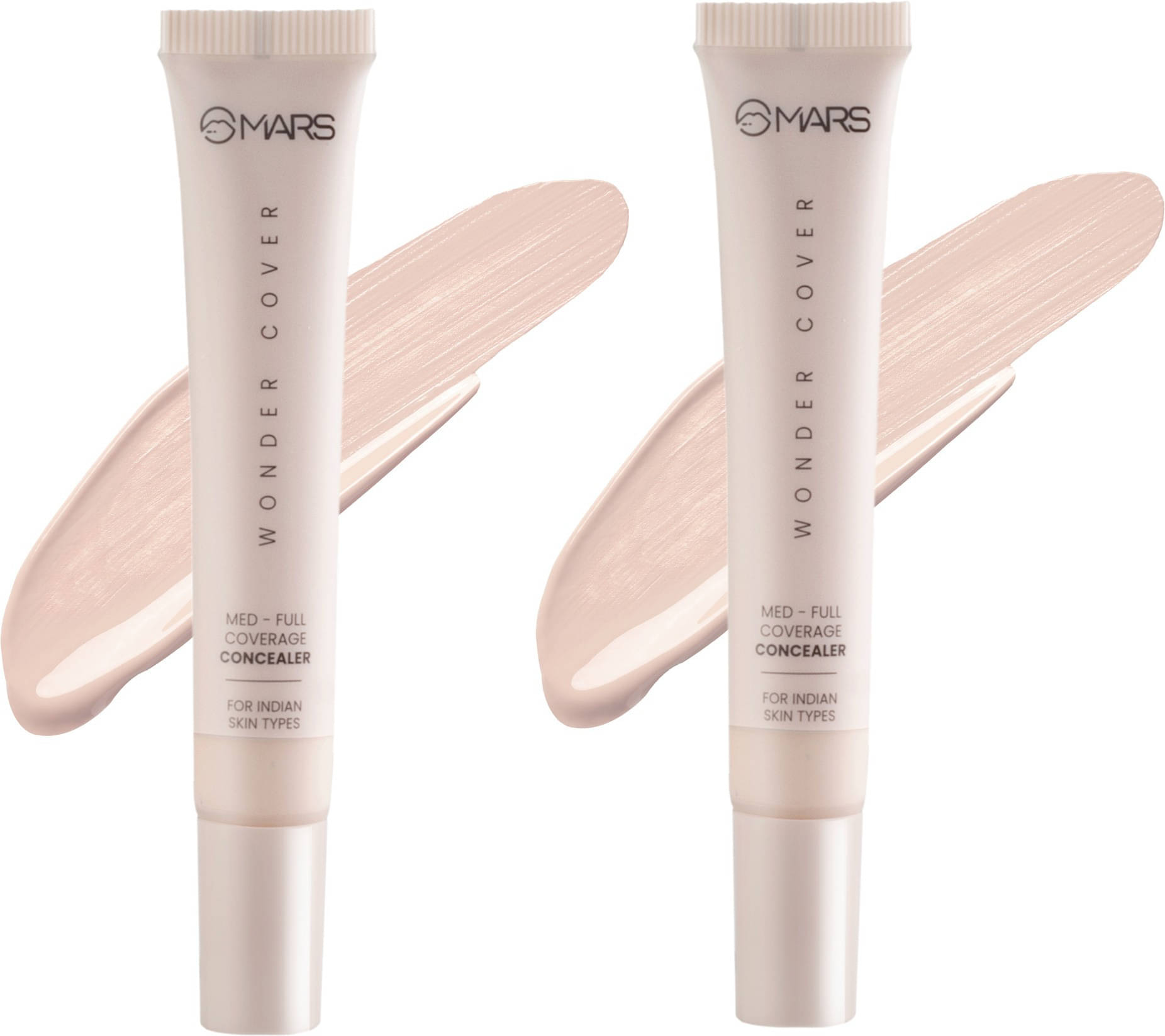 MARS Wonder Cover Long Lasting Liquid Concealer-02+01 Pack Of 2 Concealer (Shade-02+01, 24 ml) MARS Wonder Cover Long Lasting Liquid Concealer-02+01 Pack Of 2 Concealer (Shade-02+01, 24 ml)