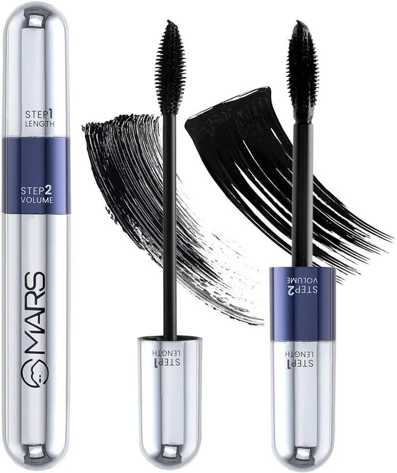 MARS 2 Step Volumizing and Lengthening Long Lasting Double Trouble Mascara 15 ml (Jet Black) MARS 2 Step Volumizing and Lengthening Long Lasting Double Trouble Mascara 15 ml (Jet Black)