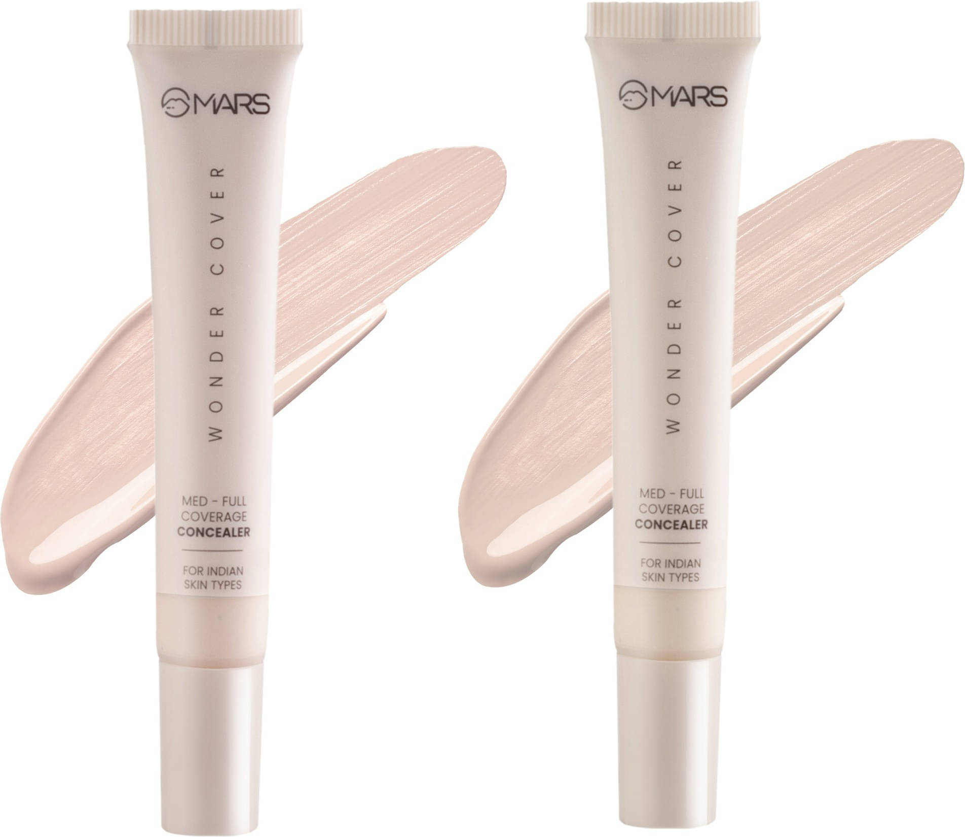     			MARS Wonder Cover Long Lasting Liquid Concealer-01+04 Pack Of 2 Concealer (Shade-01+04, 24 ml)