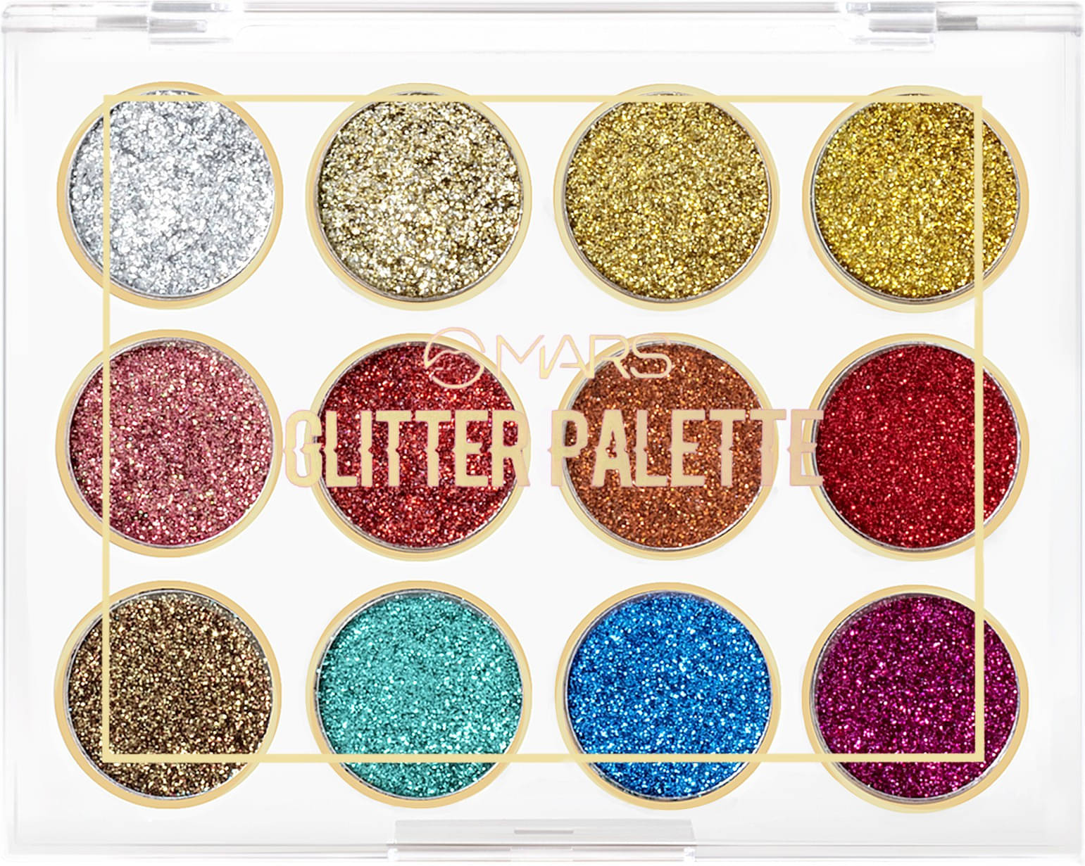     			MARS 12 Shade Ultra Pigmented Glitter High Shine Eyeshadow Palette 12 g (Shade-02)