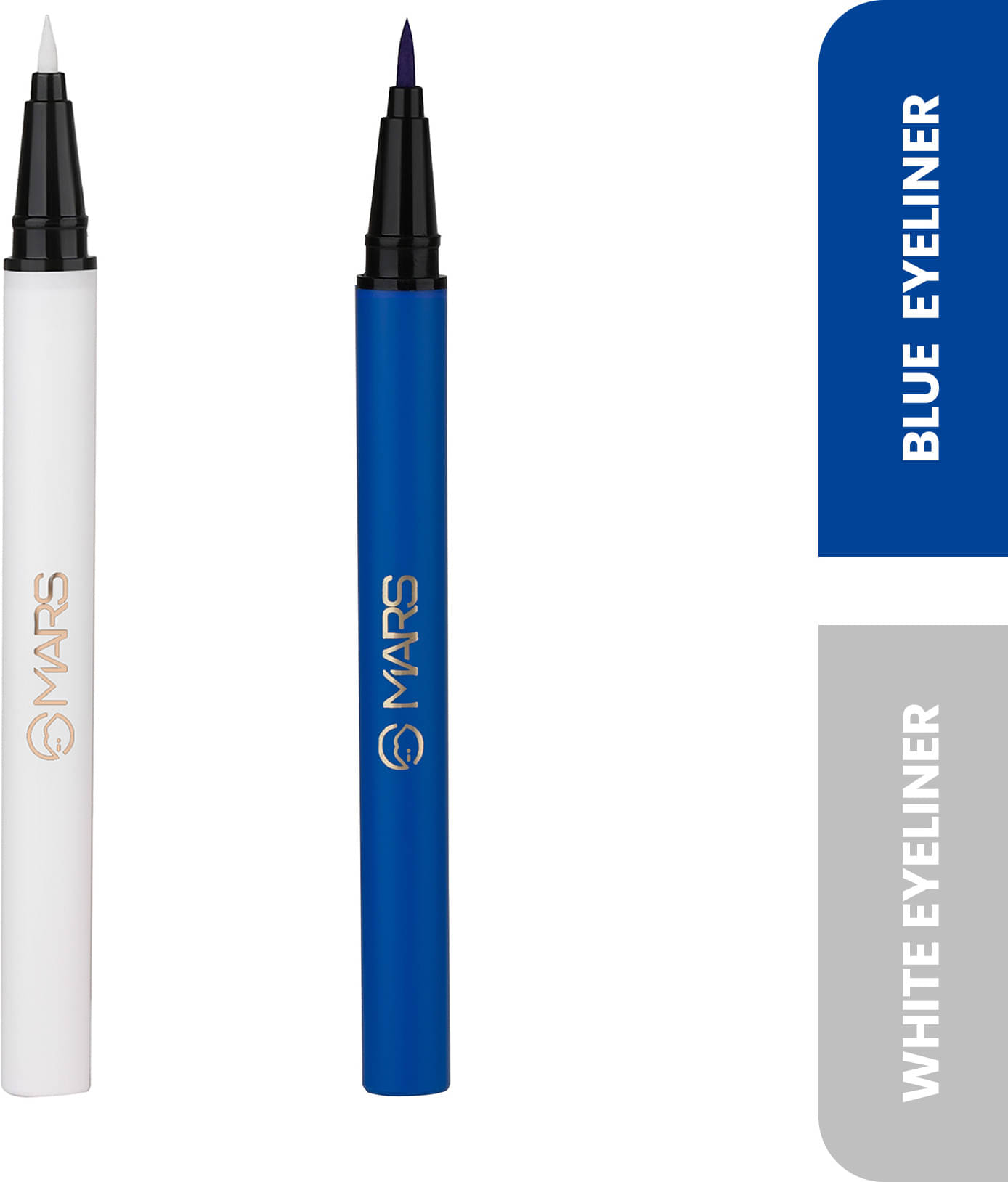     			MARS City Strokes Charming Eyes Liquid Eyeliner Smooth Glide Long-lasting Eyeliner 2 ml (BLUE+WHITE)