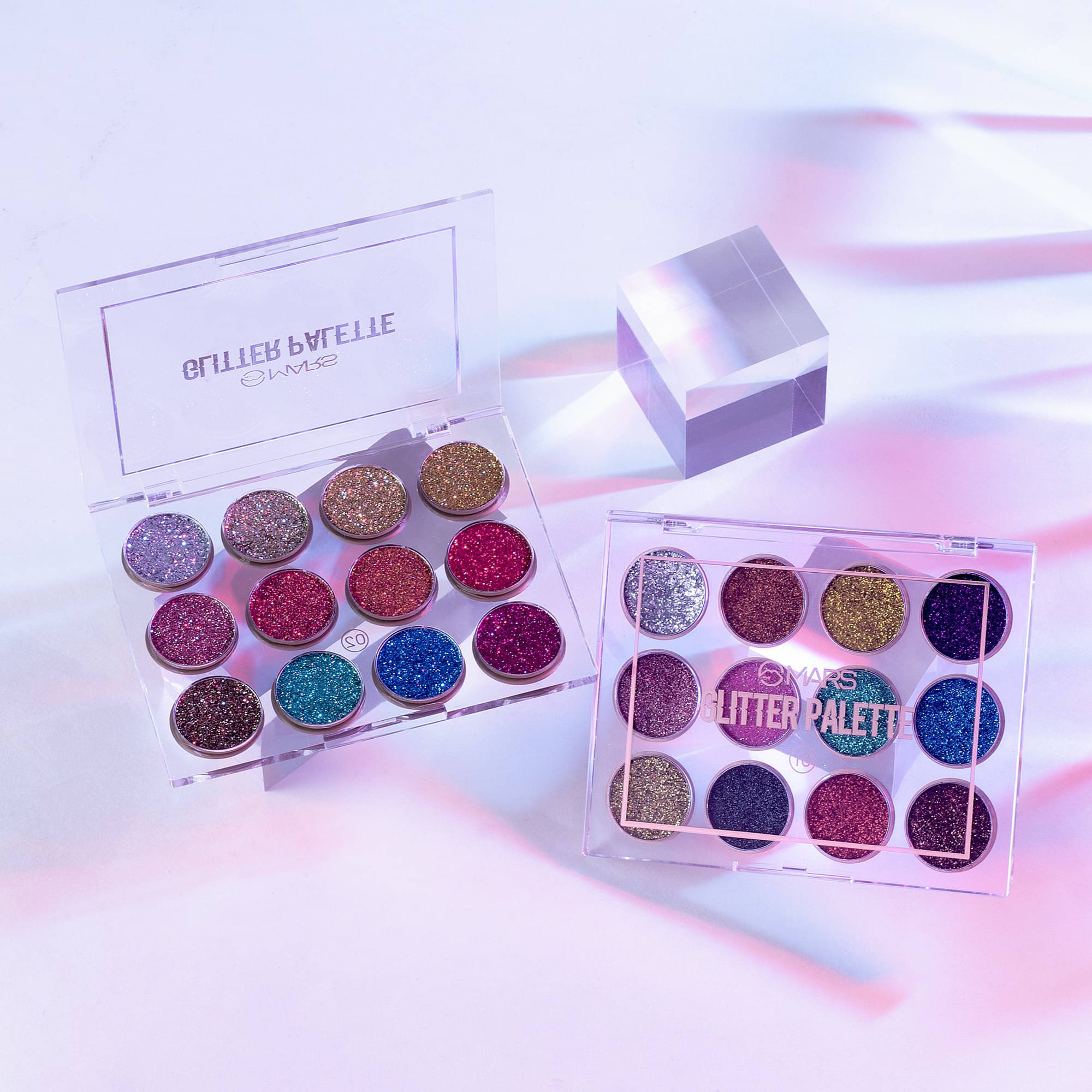 MARS 24 Shade Ultra Pigmented Glitter High Shine Eyeshadow Palette Pack of 2 24 g (Shade-01+02) MARS 24 Shade Ultra Pigmented Glitter High Shine Eyeshadow Palette Pack of 2 24 g (Shade-01+02)