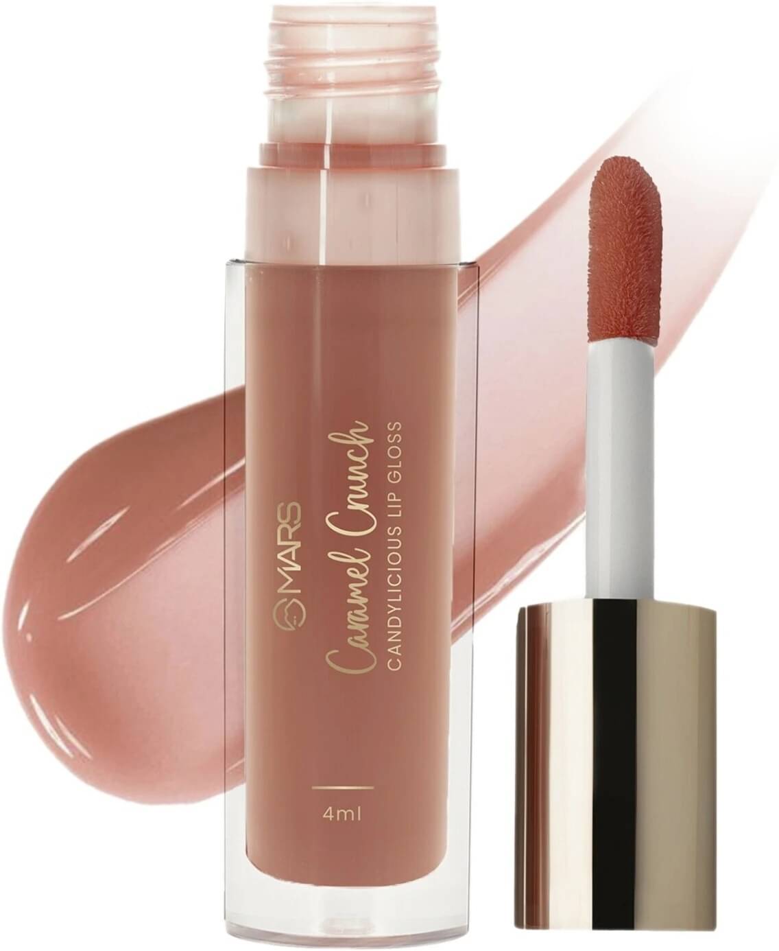 MARS Candylicious Coloured Lip Gloss | Hydrating | High Shine | Non-Sticky Lipgloss (4 ml, 03-CARAMEL CRUNCH)     			MARS Candylicious Coloured Lip Gloss | Hydrating | High Shine | Non-Sticky Lipgloss (4 ml, 03-CARAMEL CRUNCH)