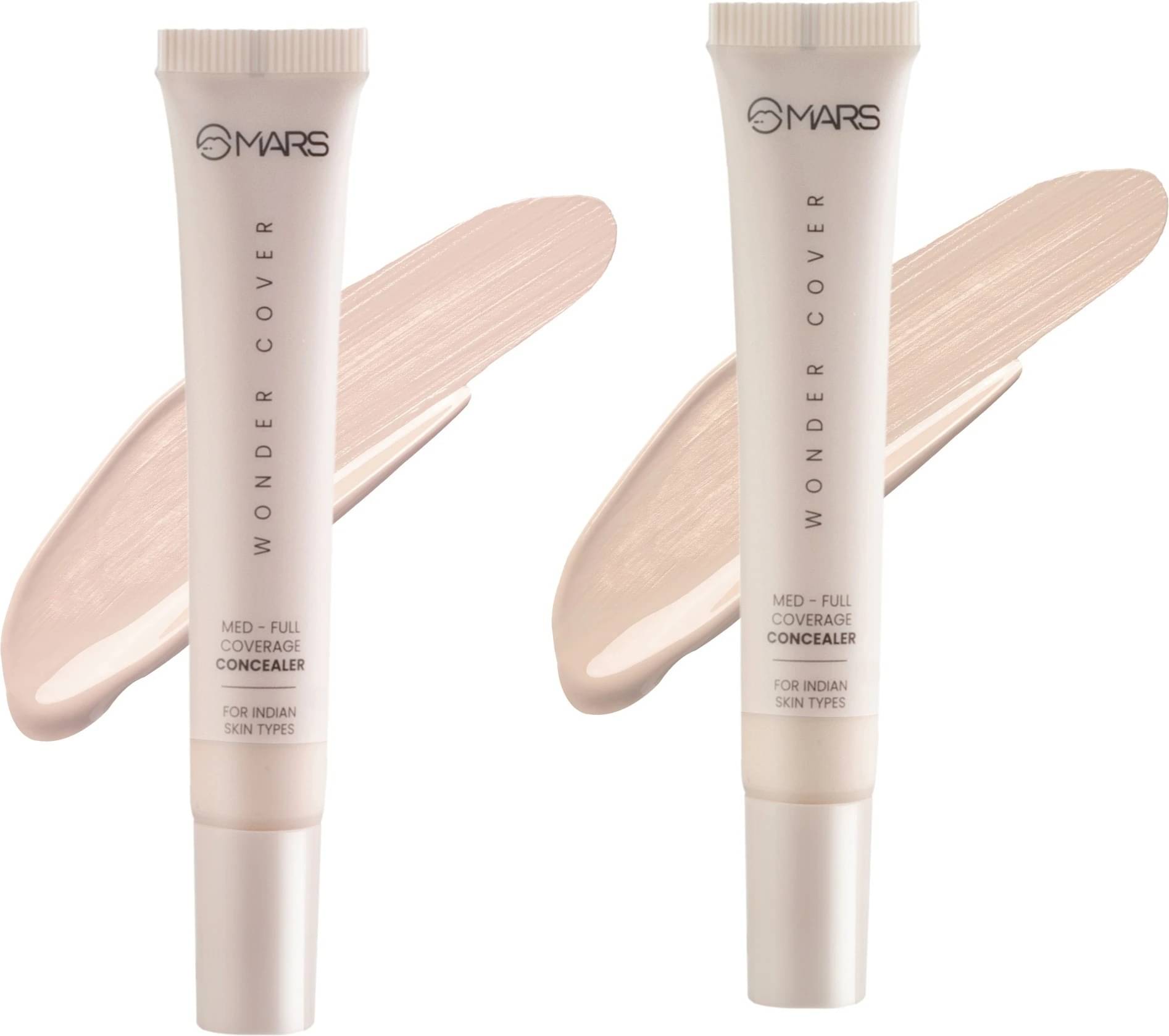 MARS Wonder Cover Long Lasting Liquid Concealer-01+03 Pack Of 2 Concealer (Shade-01+03, 24 ml) MARS Wonder Cover Long Lasting Liquid Concealer-01+03 Pack Of 2 Concealer (Shade-01+03, 24 ml)