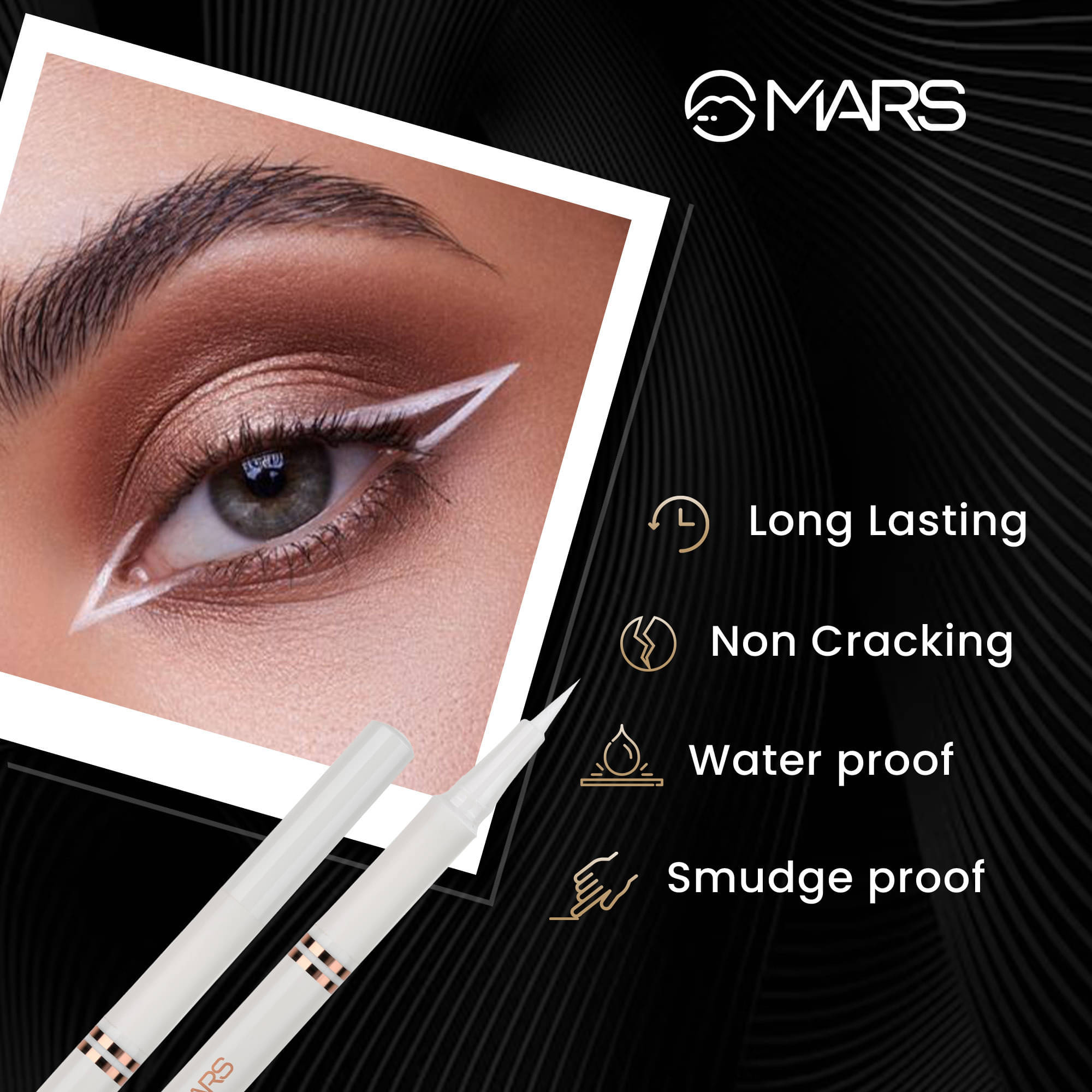     			MARS Ultra Fine Smudge and Water Proof Sketch Eyeliner 1.5 g (White)