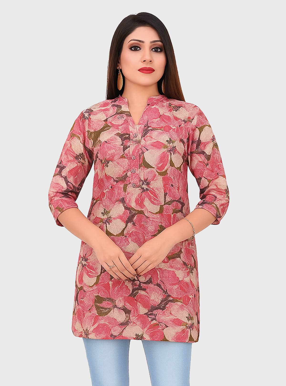 Meher Impex Women Rayon Printed Straight Kurti ( Multicoloured ) - Kurtis, Tunics | Buy online on ZillyBuy