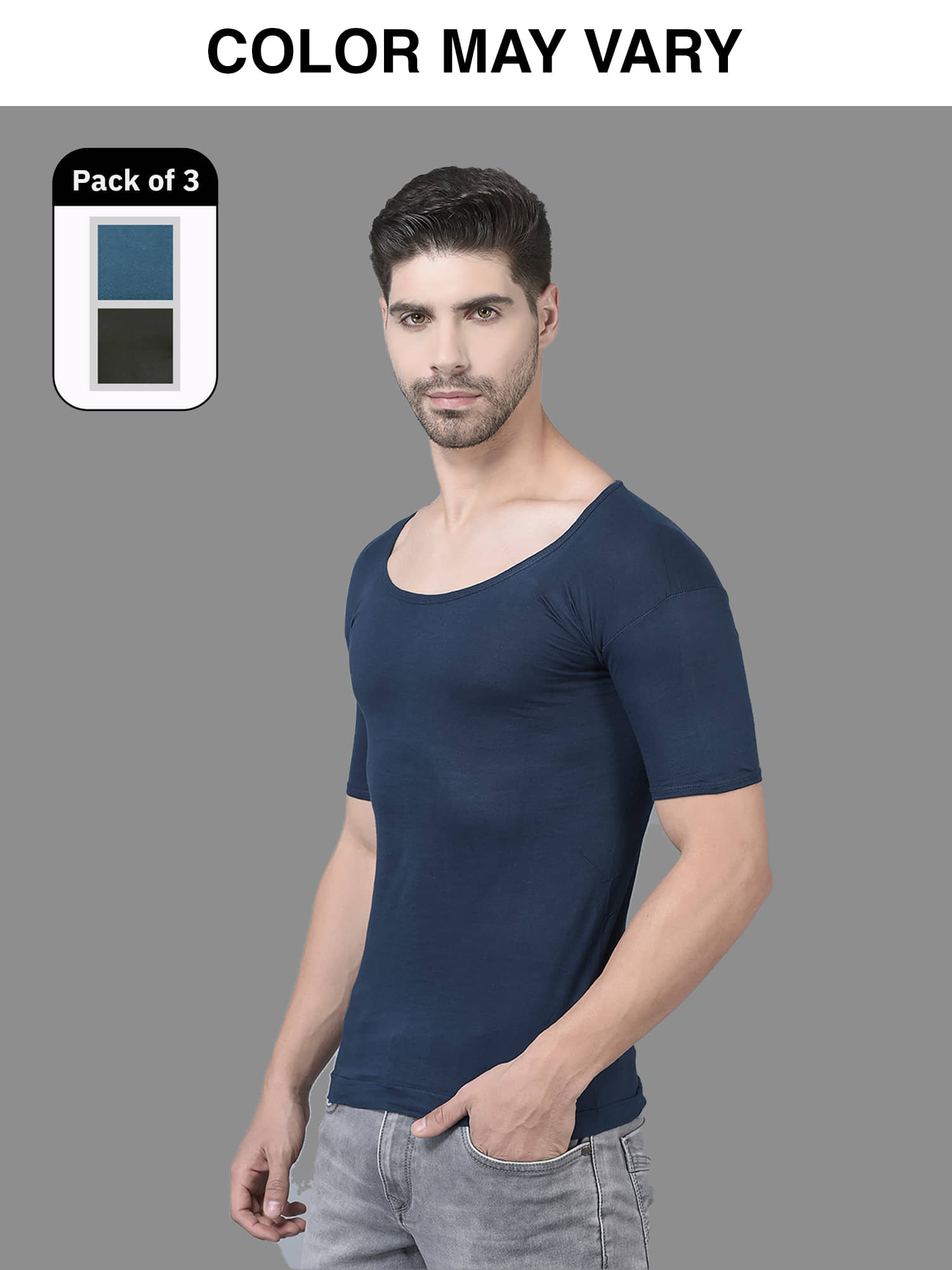 Pack of 3 Dollar Multi Cotton Men's Vest - Nightwear & Loungewear | Buy online on ZillyBuy