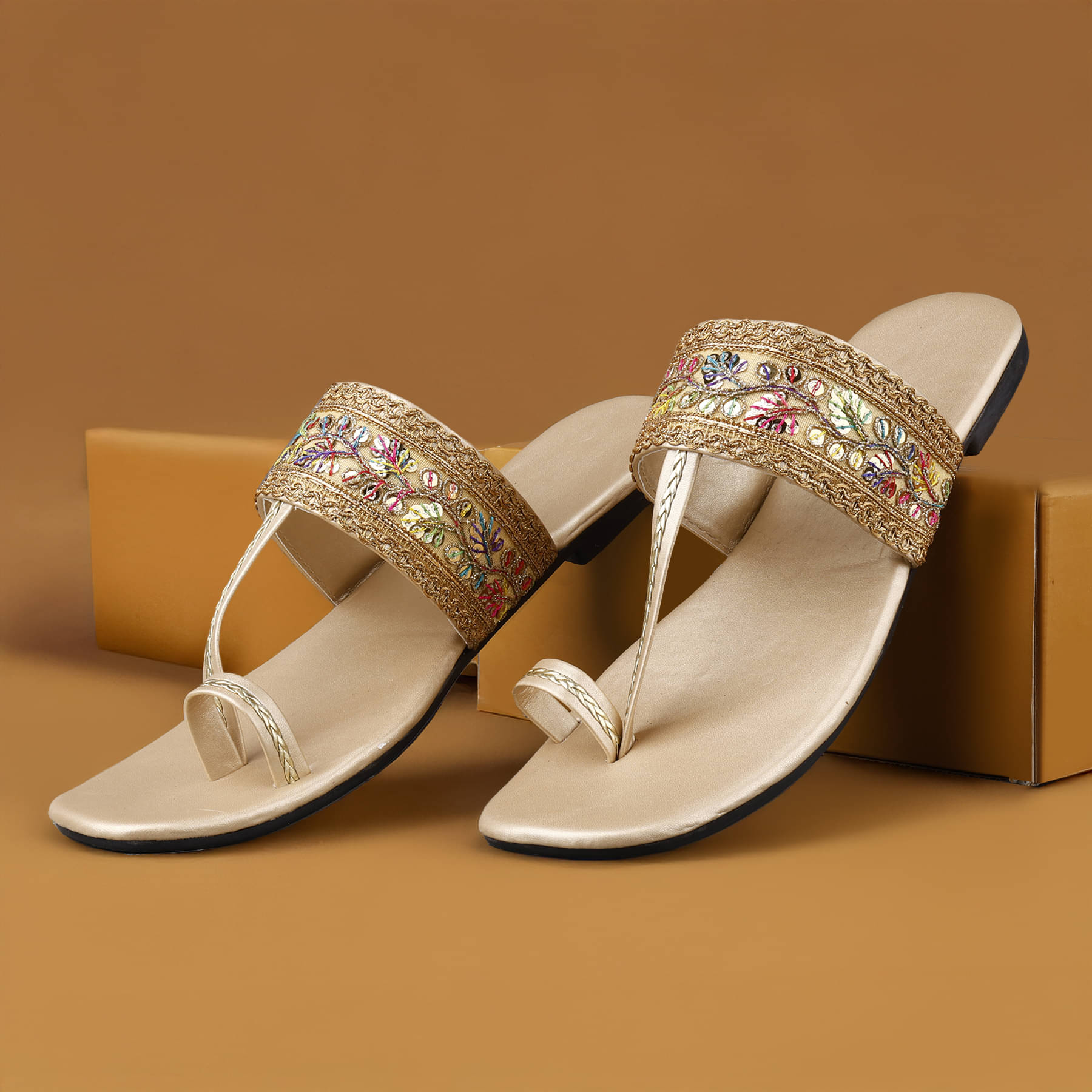     			Paduki Gold Women's Flats