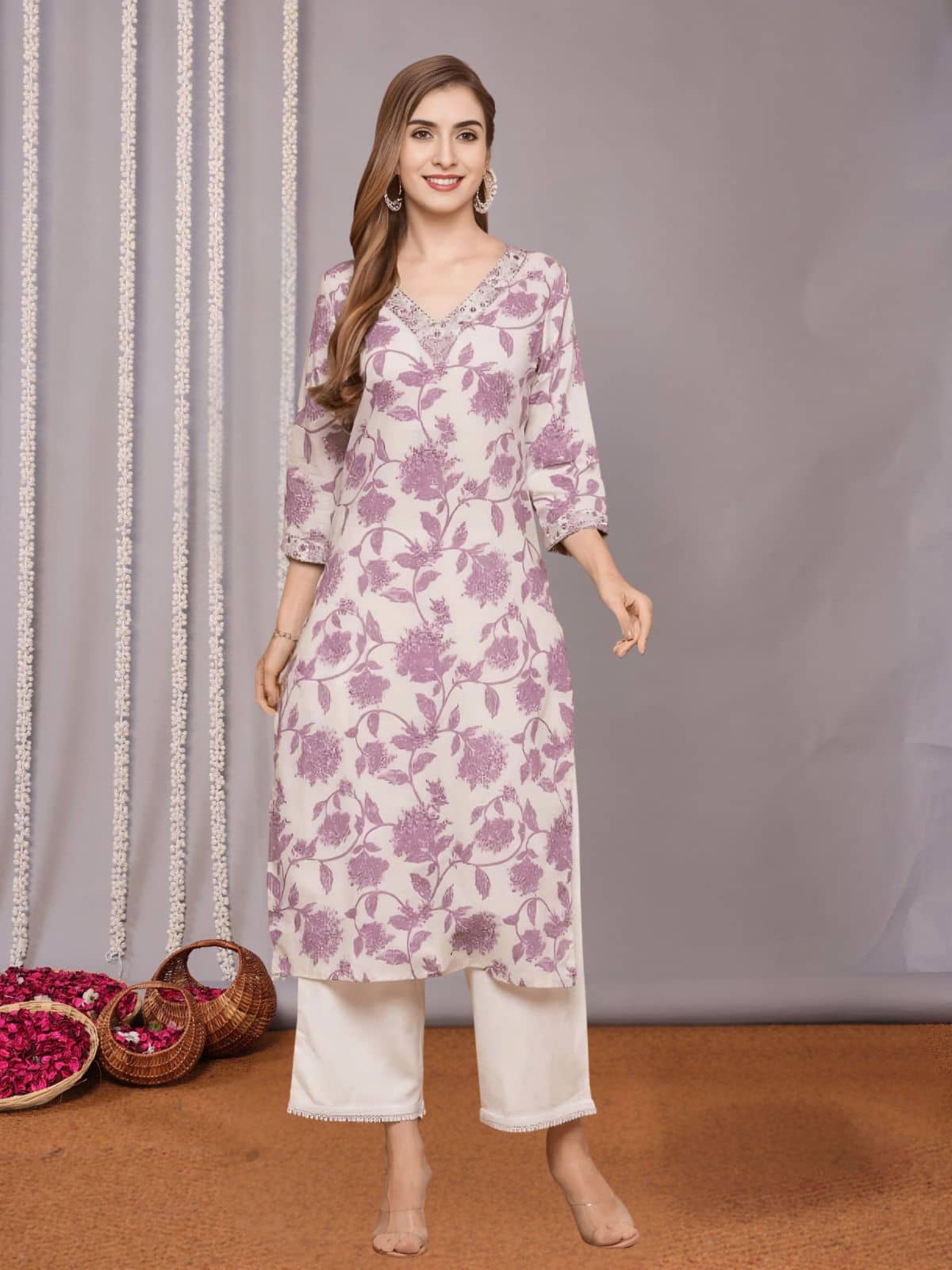 Royal Export Women Cotton Printed Straight Kurti ( White ) - Kurtis, Tunics | Buy online on ZillyBuy